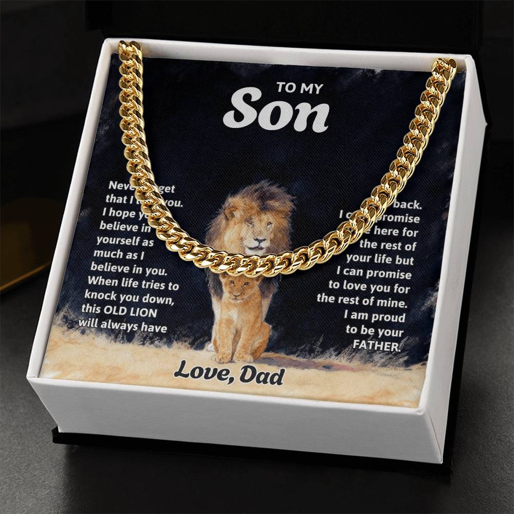 To My Son, This Old Lion Will Always Have Your Back, Love, Dad