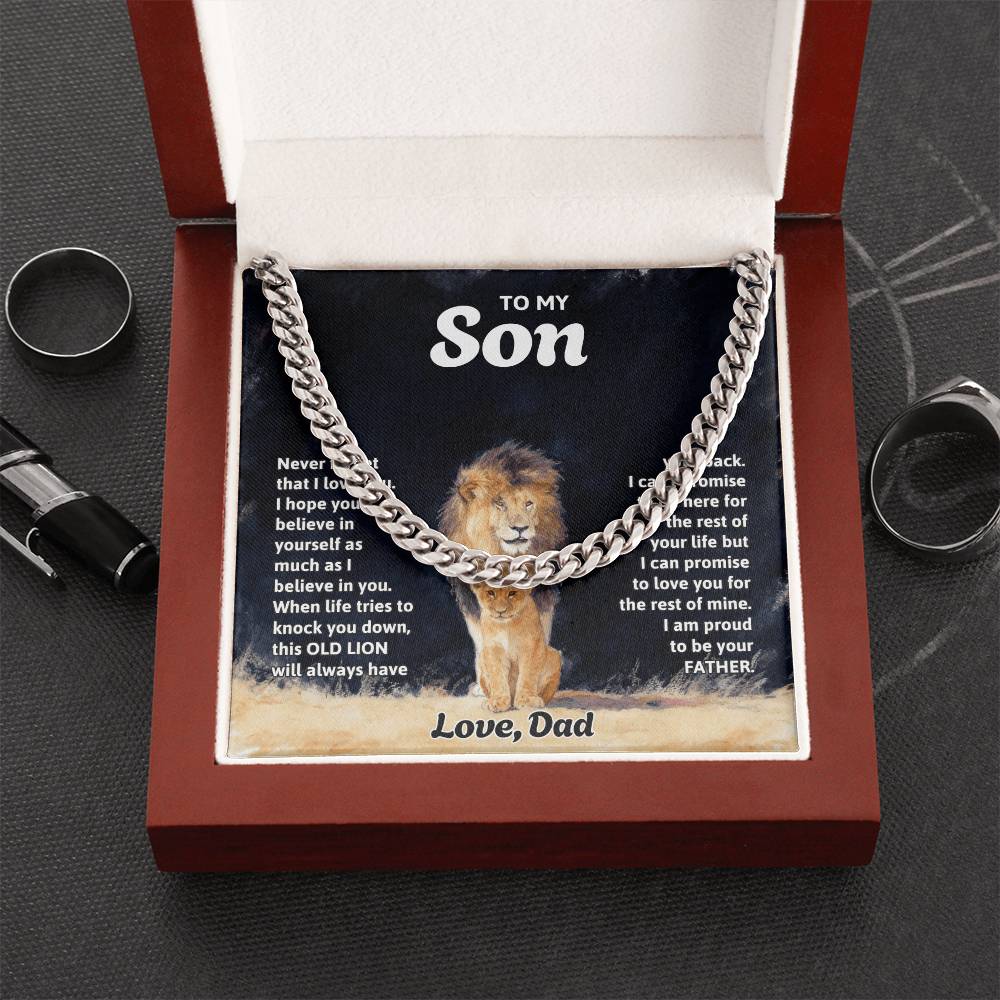 To My Son, This Old Lion Will Always Have Your Back, Love, Dad