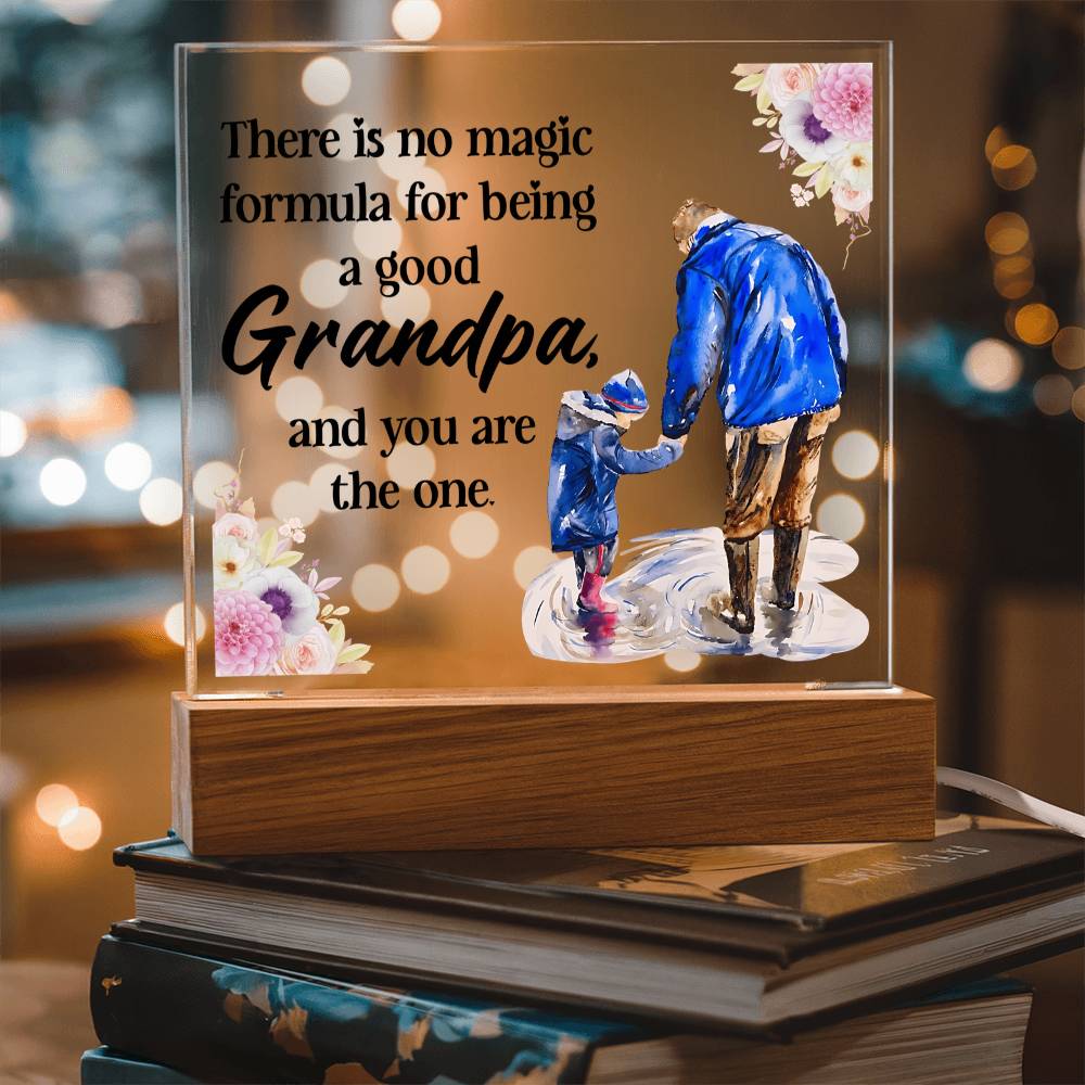 Acrylic Square Design Grandpa