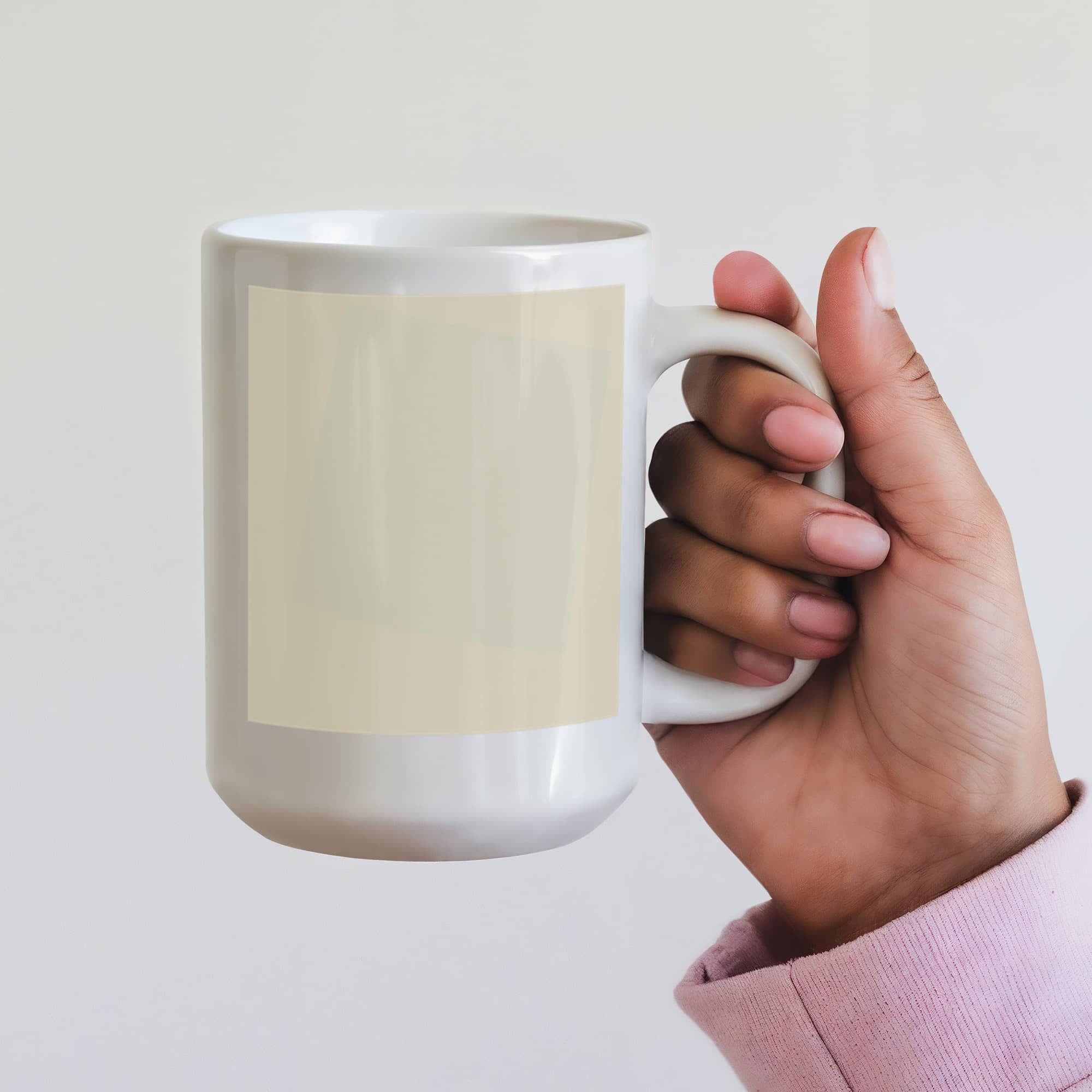 Suprematist Composition: White on White (1918) on a white mug