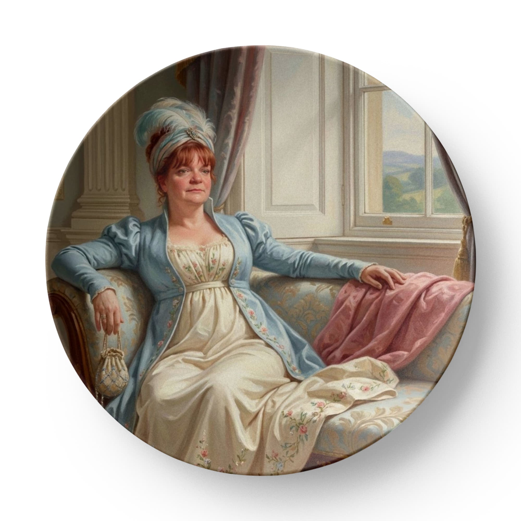 Regency Era Portrait in Ladies' Attire - 10” Plate