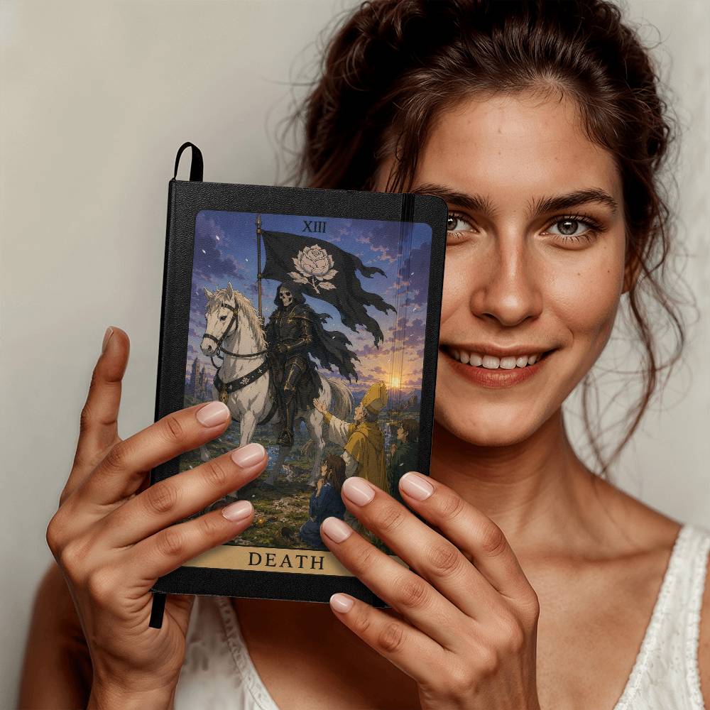Death Tarot Journal – Hardcover Lined Notebook for Transformation, Shadow Work & New Beginnings