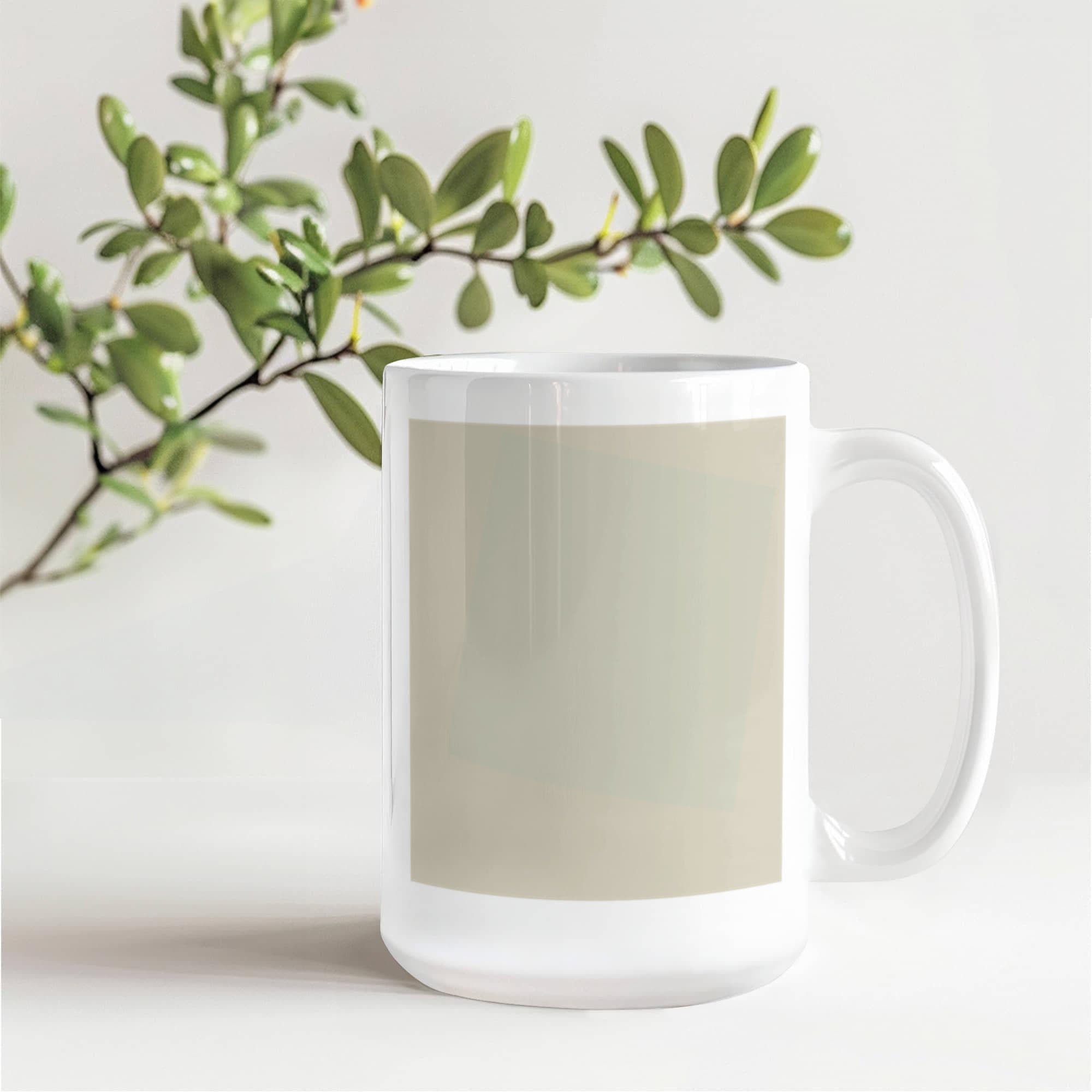 Suprematist Composition: White on White (1918) on a white mug