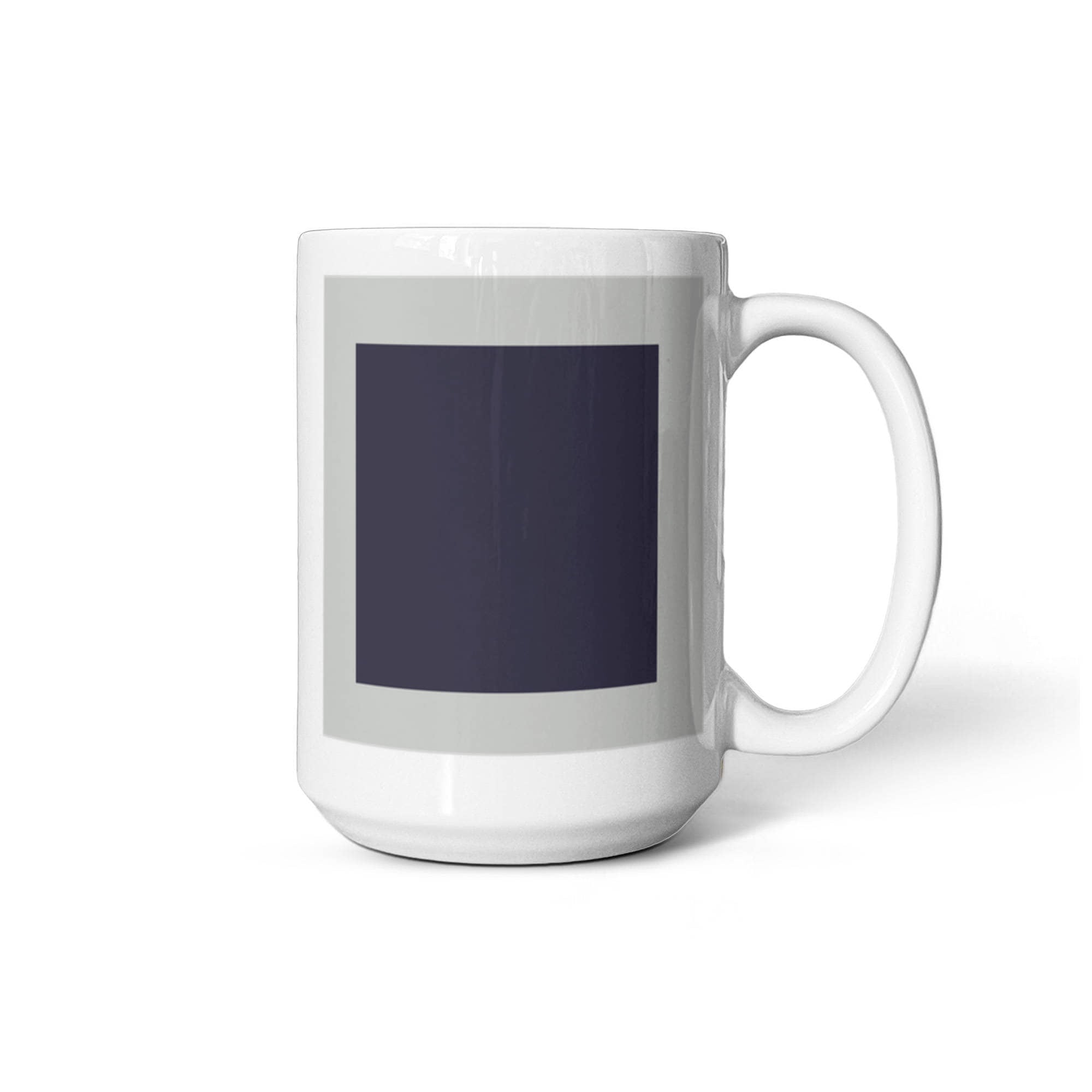 Black Suprematic Square (1915) on a white mug