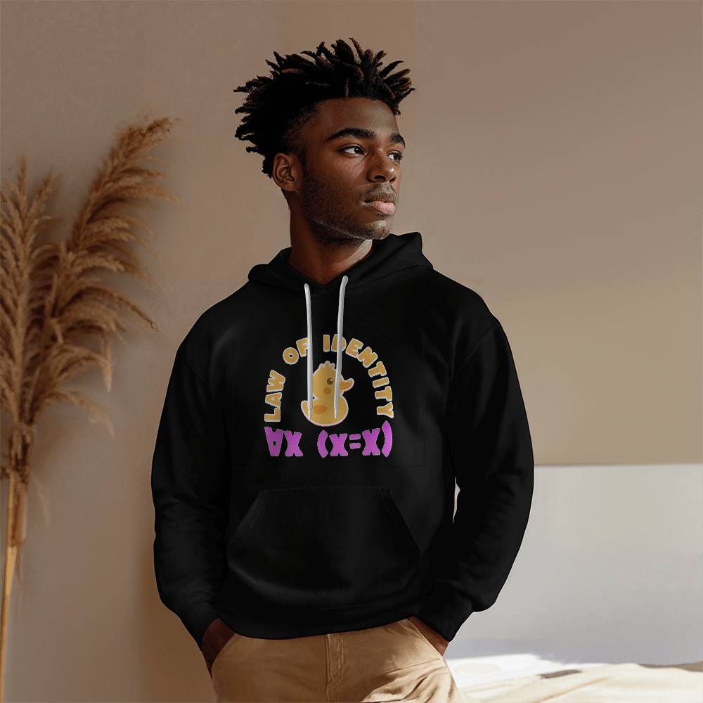 Law of Identity Duckie on a hoodie