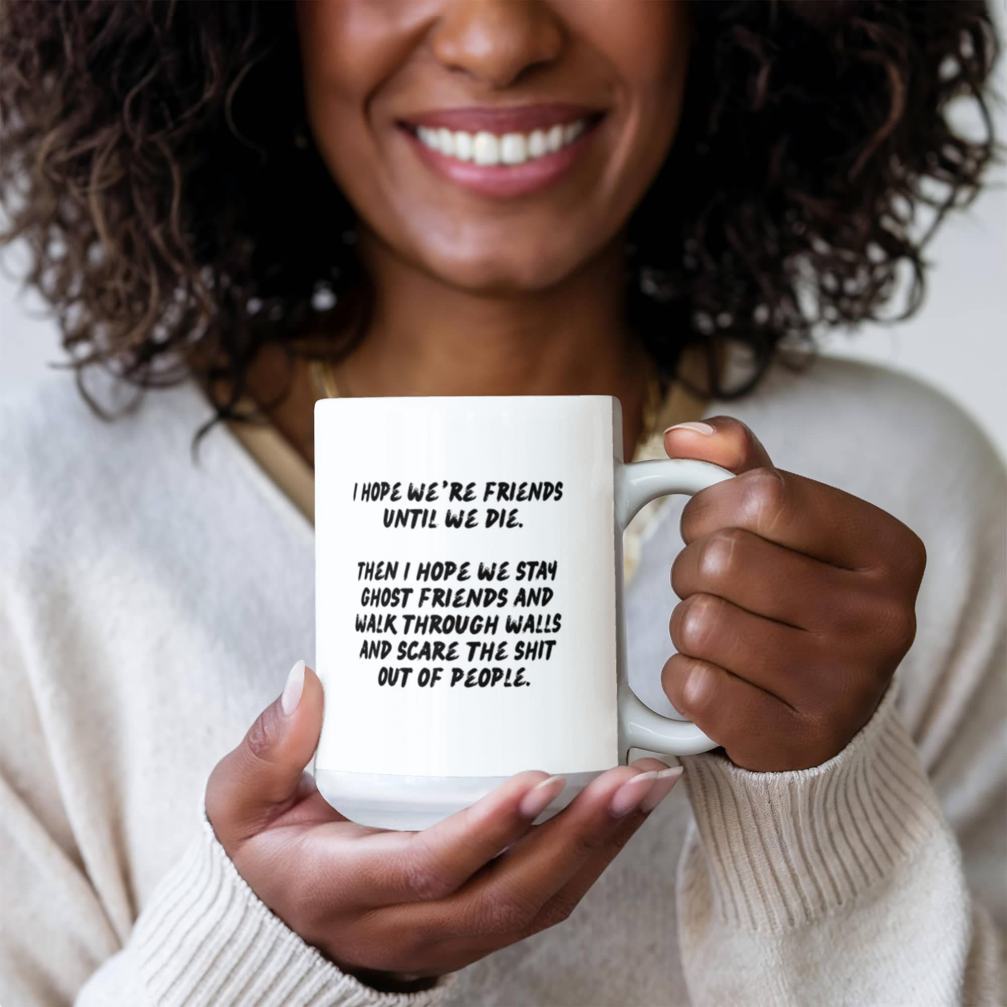 Friends Beyond Death - White Ceramic Mug