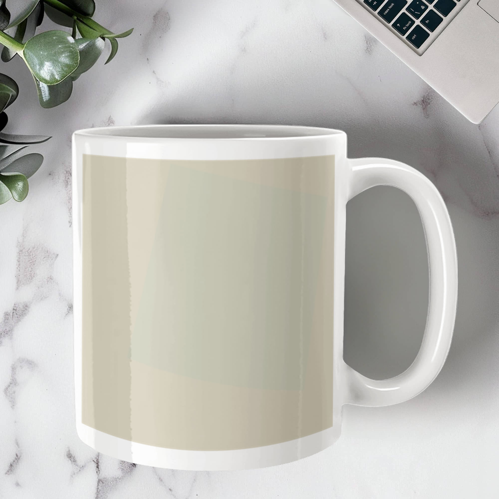 Suprematist Composition: White on White (1918) on a white mug