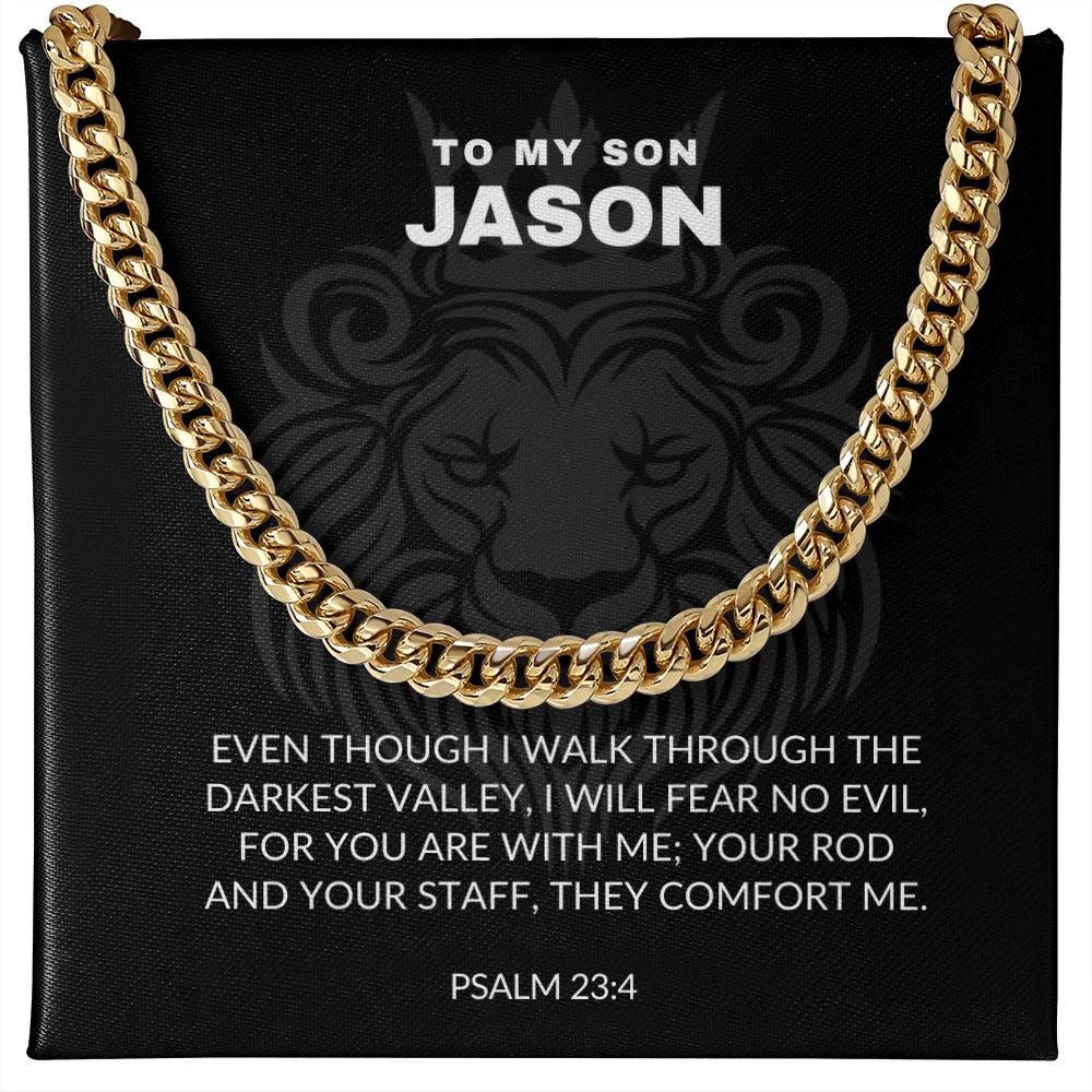 Psalms 23:4 - Cuban Link Chain