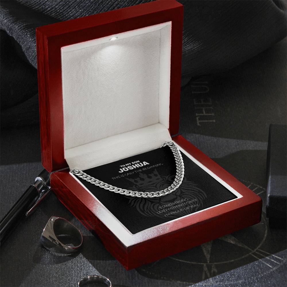 Personalized Graduation Necklace for Son – Cuban Link Gift