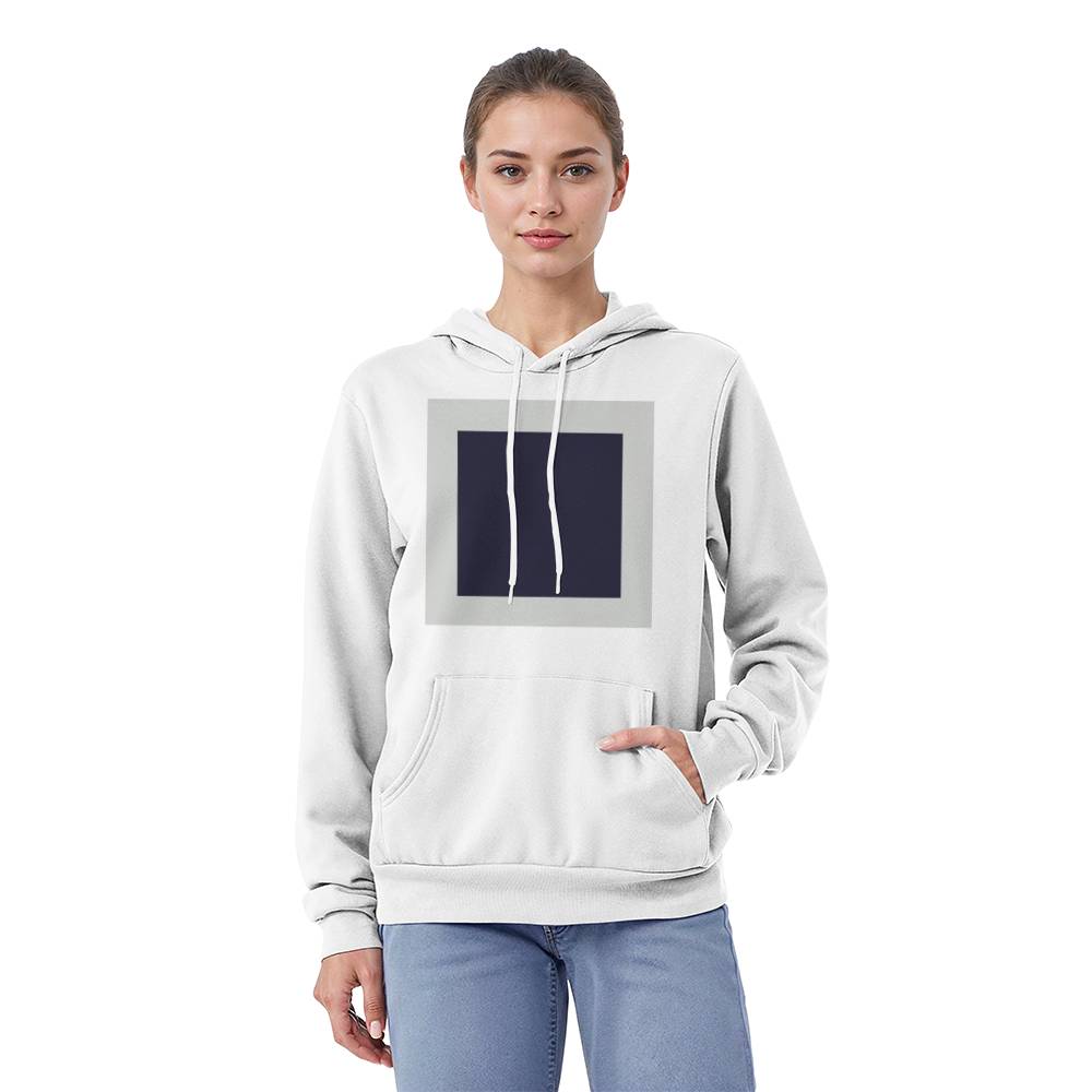 Black Suprematic Square (1915) on a hoodie