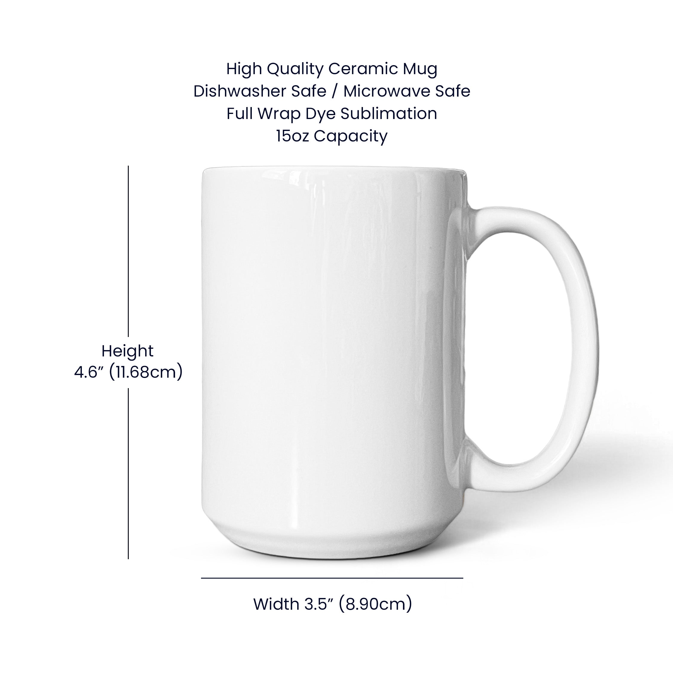 Black Suprematic Square (1915) on a white mug