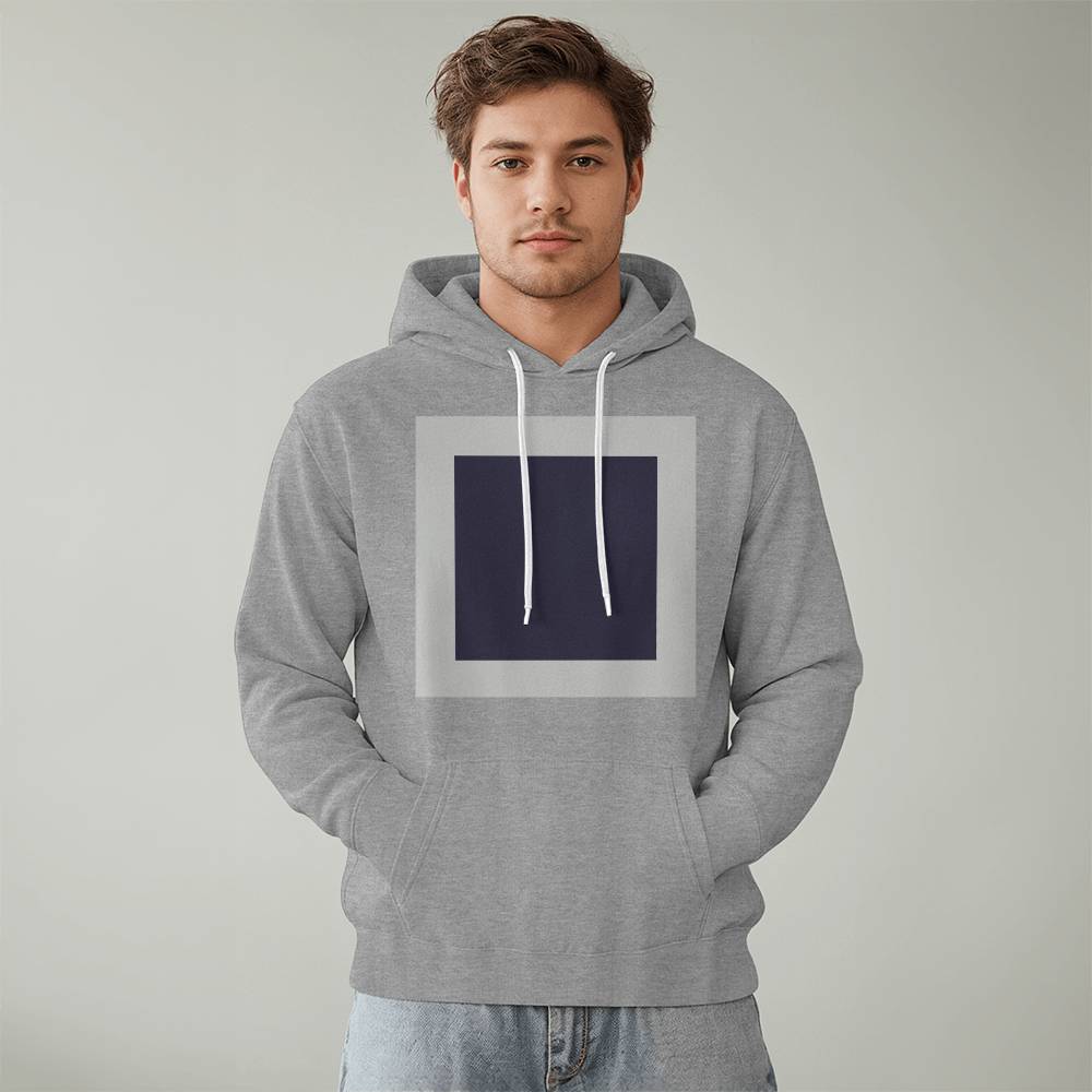 Black Suprematic Square (1915) on a hoodie