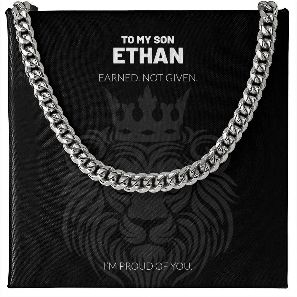 Personalized Graduation Necklace for Son – Cuban Link Gift