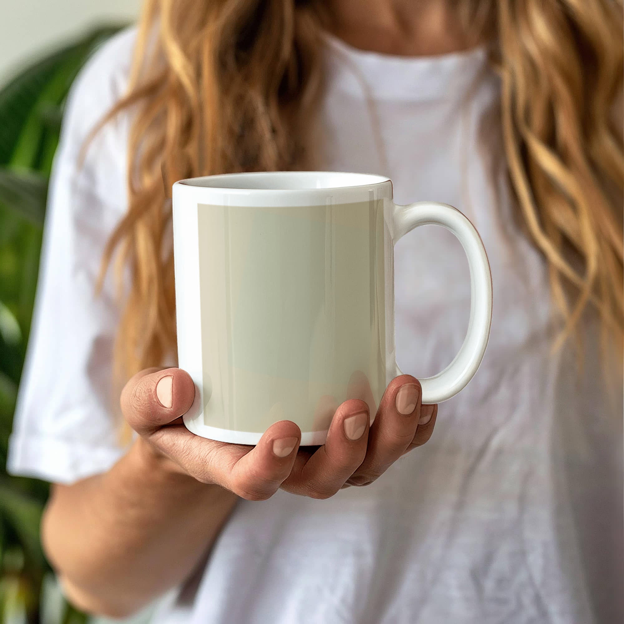 Suprematist Composition: White on White (1918) on a white mug
