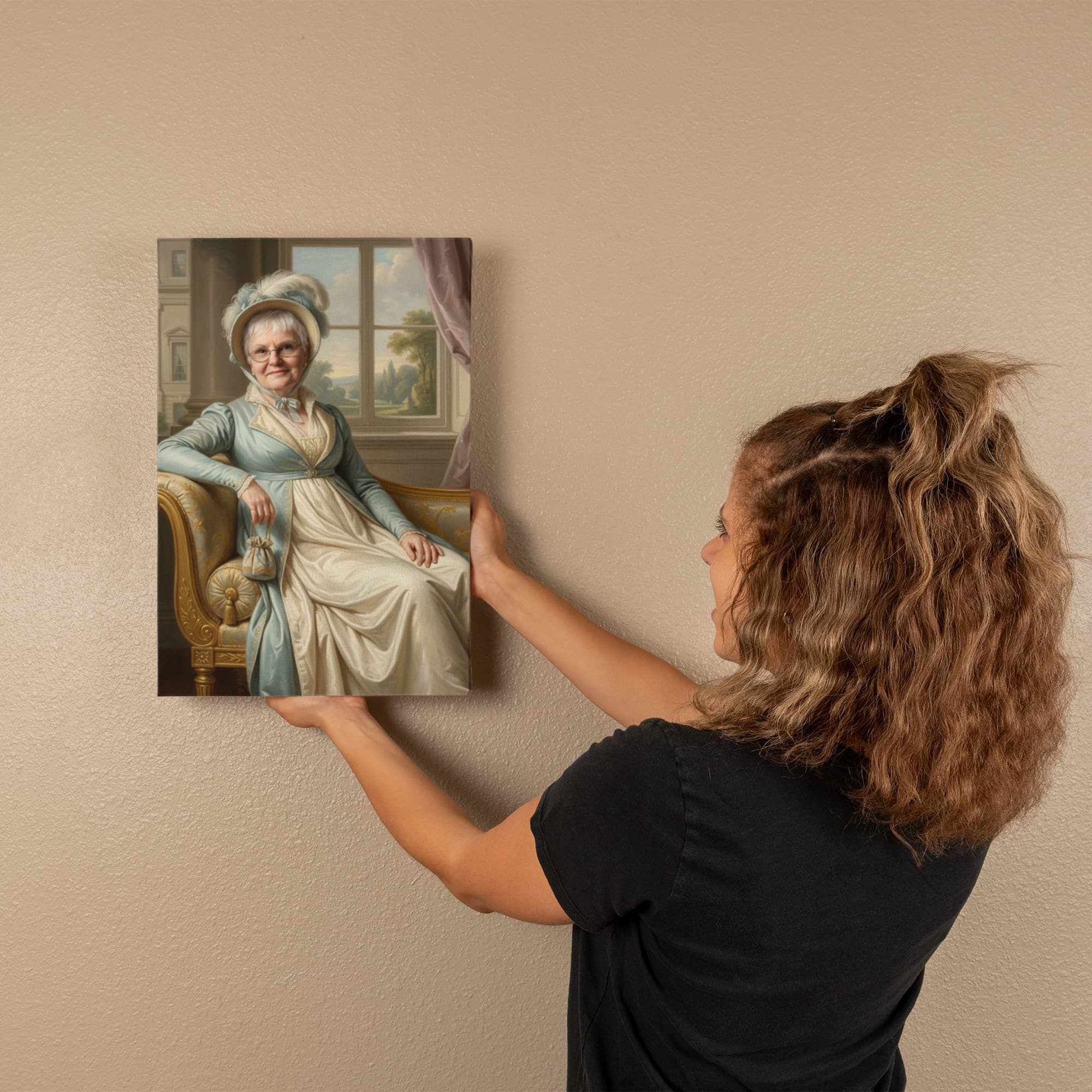 Queen For A Day Regency Era Portrait - Gallery Wrapped Canvas