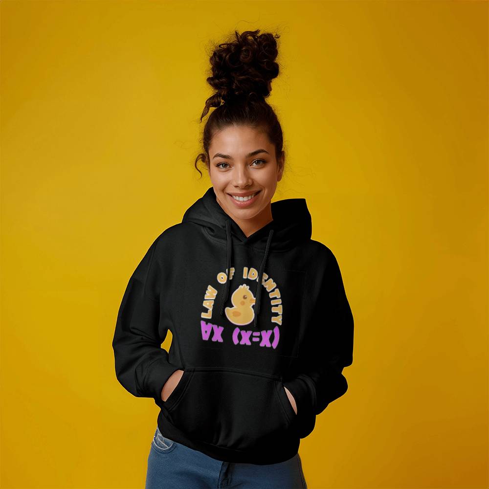 Law of Identity Duckie on a hoodie