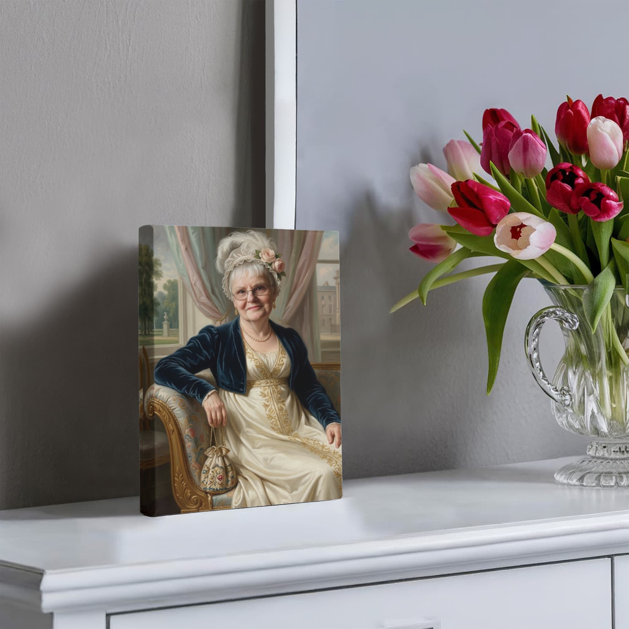 Queen For A Day Regency Era Portrait - Gallery Wrapped Canvas