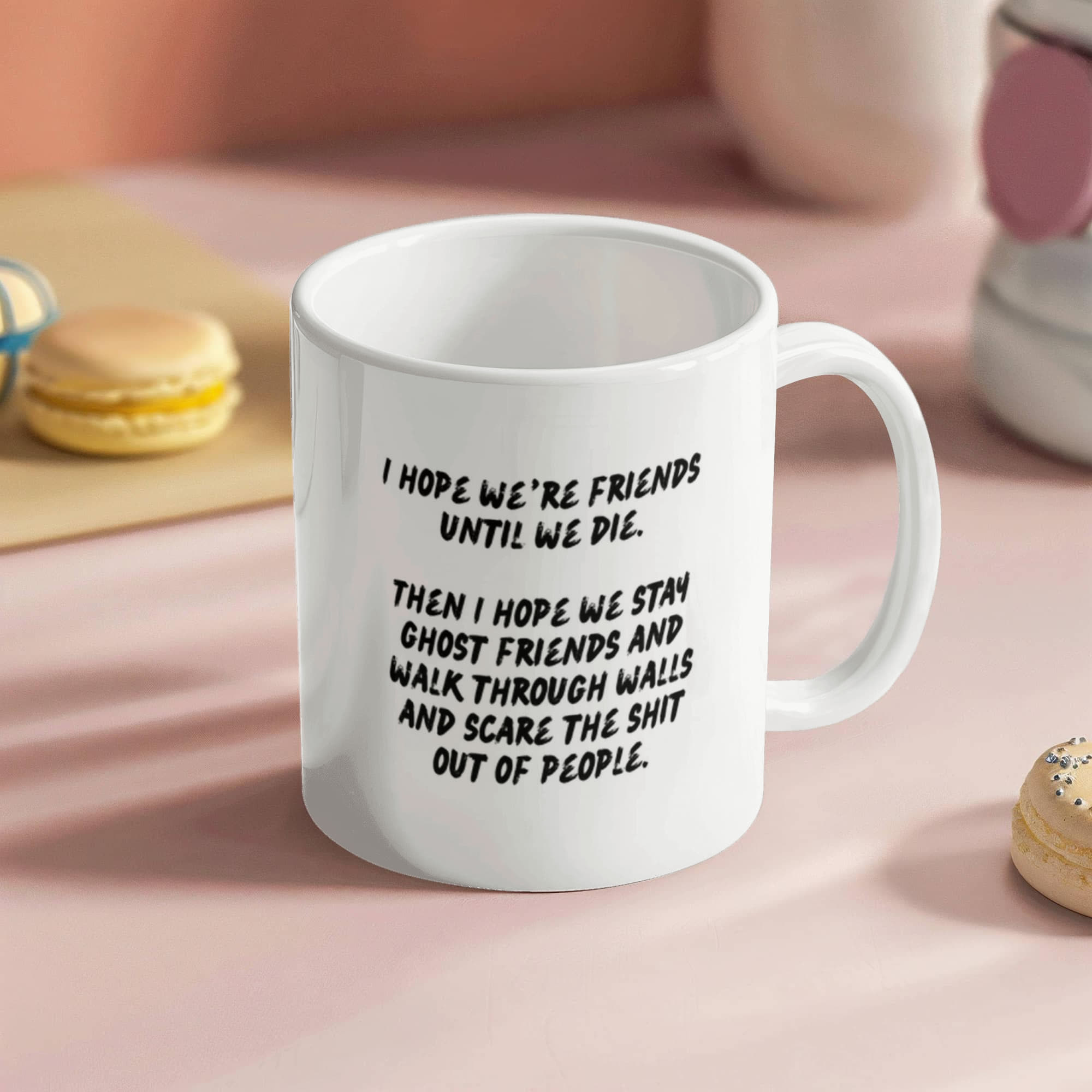Friends Beyond Death - White Ceramic Mug