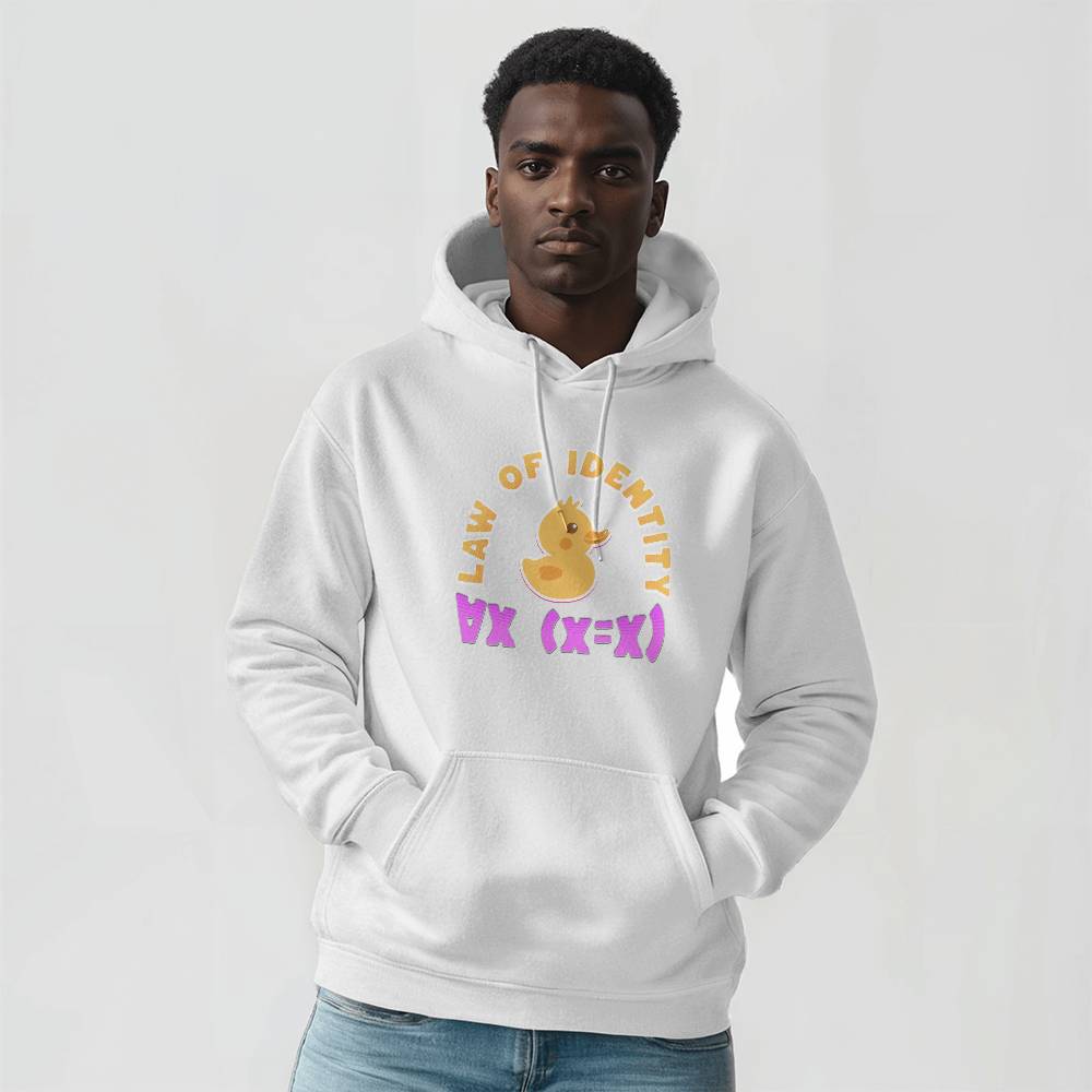 Law of Identity Duckie on a hoodie