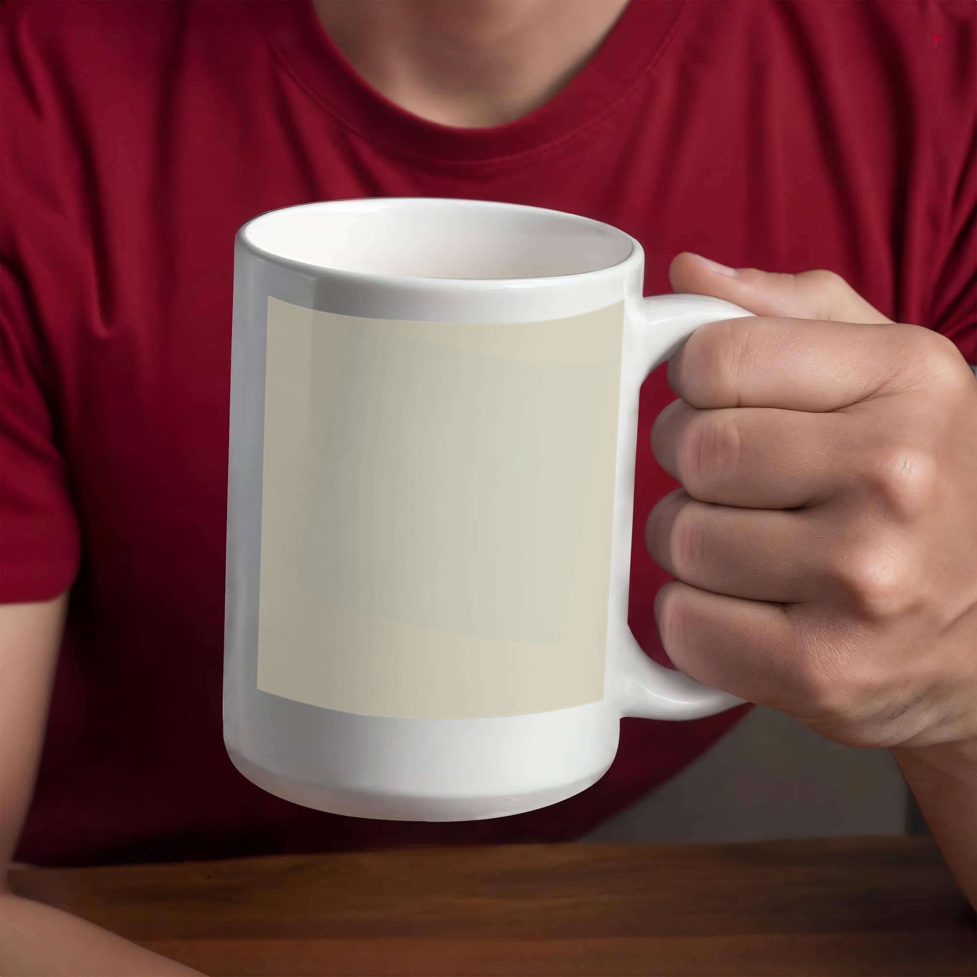 Suprematist Composition: White on White (1918) on a white mug