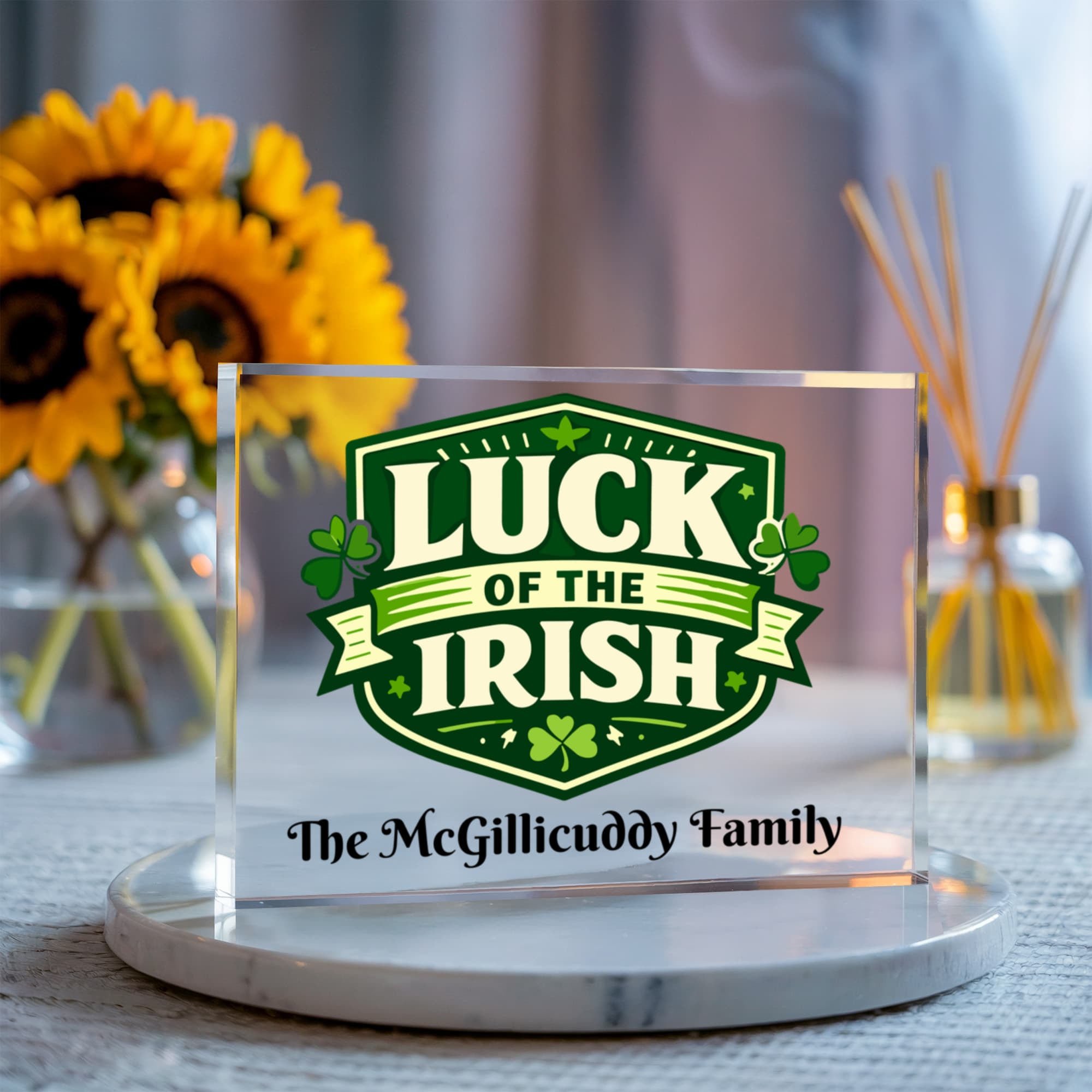 Luck Of The Irish - Printed Acrylic Block