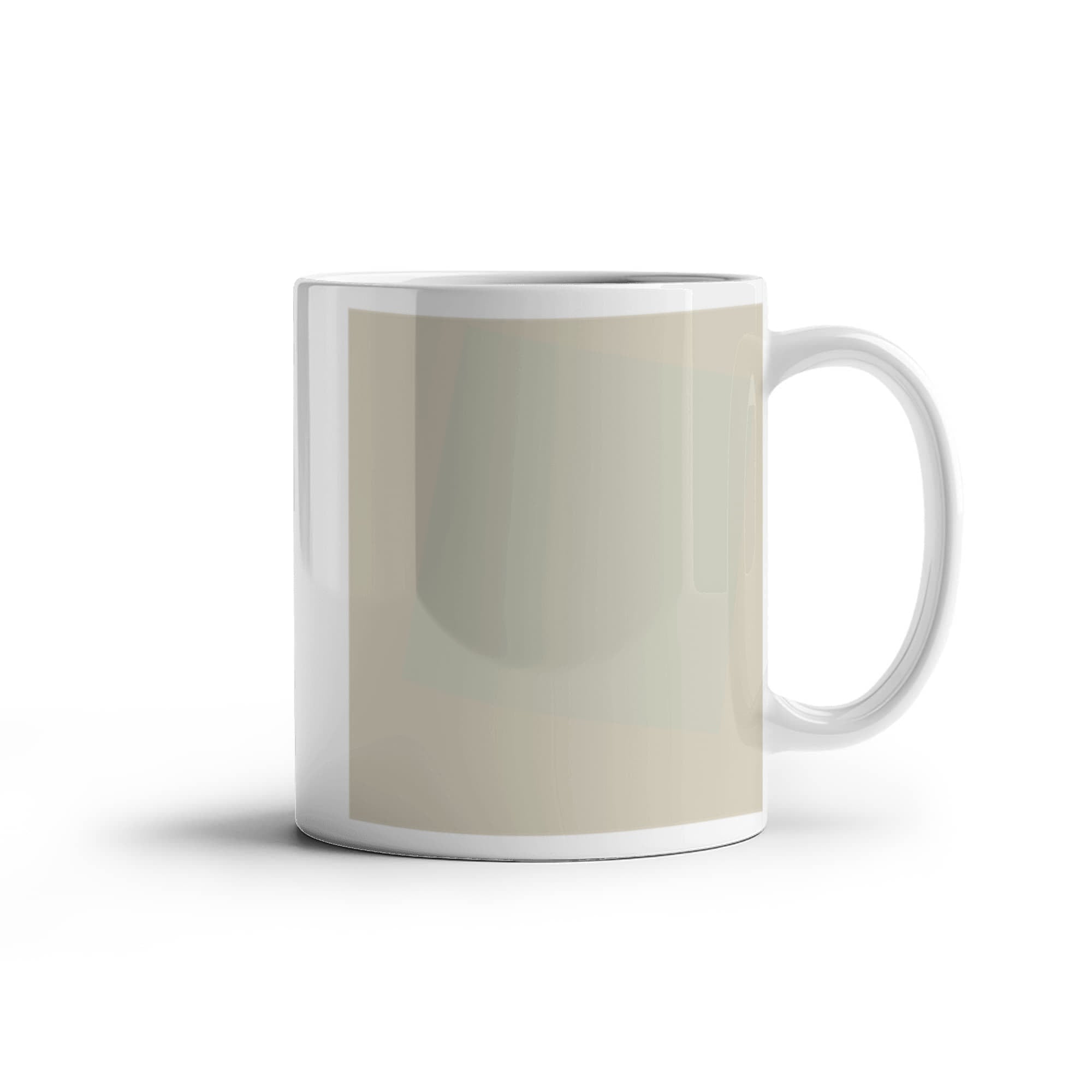 Suprematist Composition: White on White (1918) on a white mug