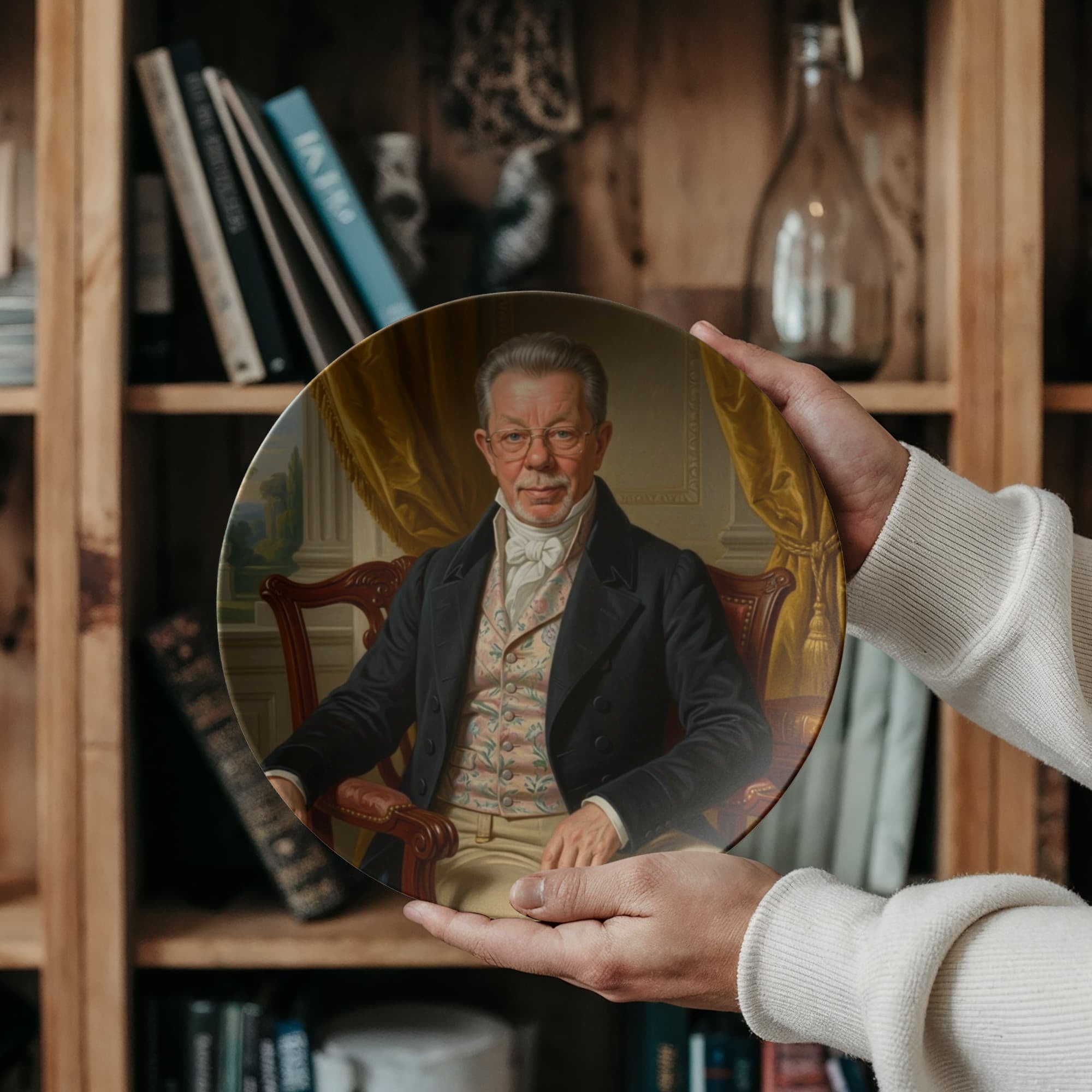 Regency Era Portrait in Gentlemen's Attire - 10” Plate