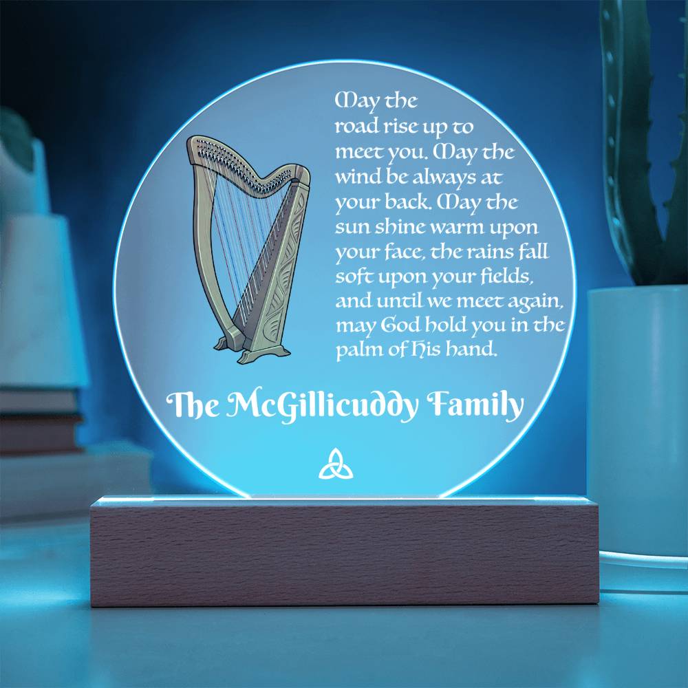 "May the road rise up to meet you. . ." - Acrylic Plaque with customizable text