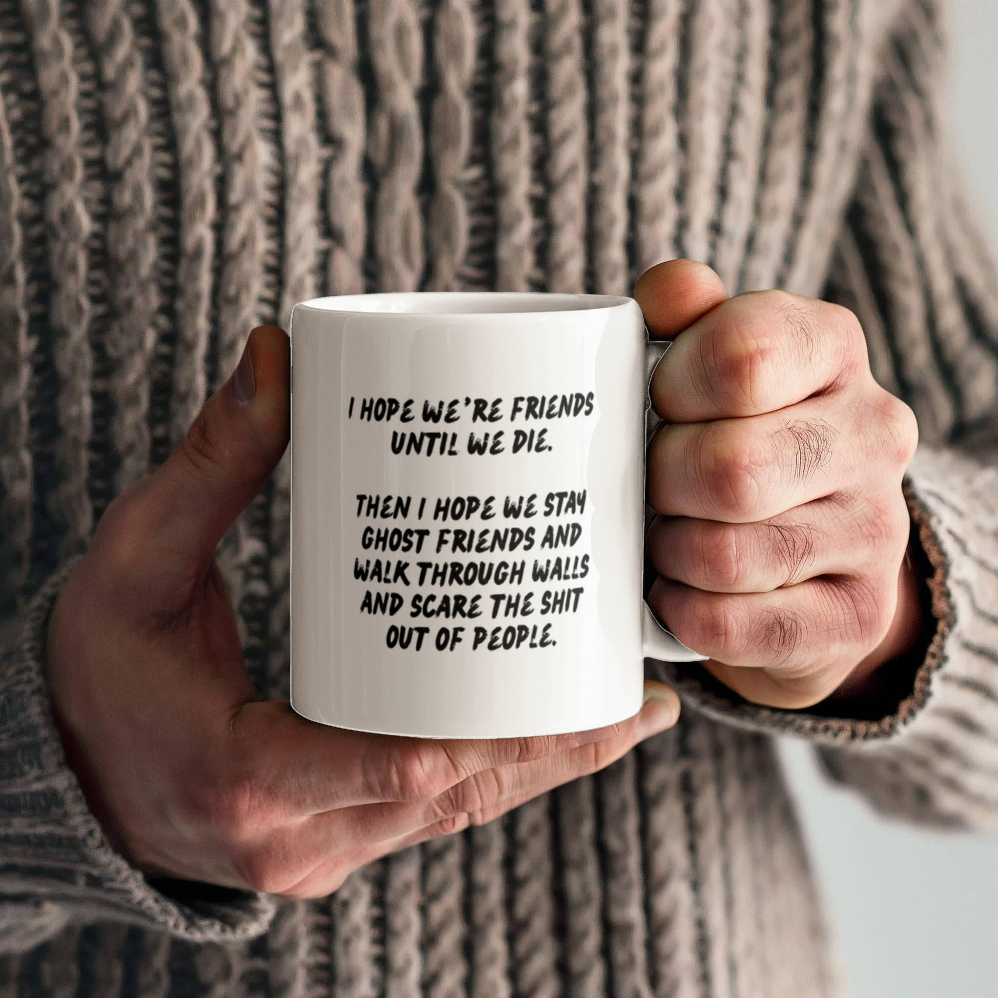 Friends Beyond Death - White Ceramic Mug
