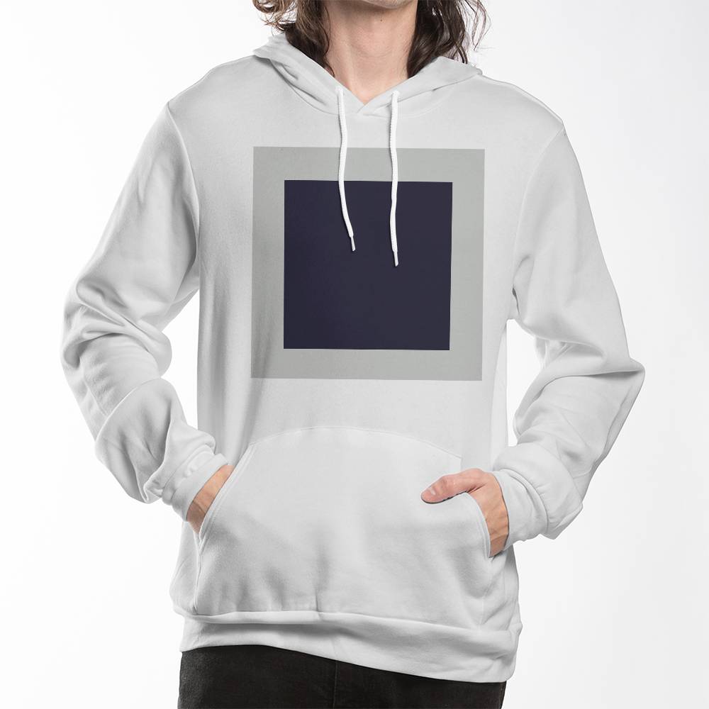 Black Suprematic Square (1915) on a hoodie