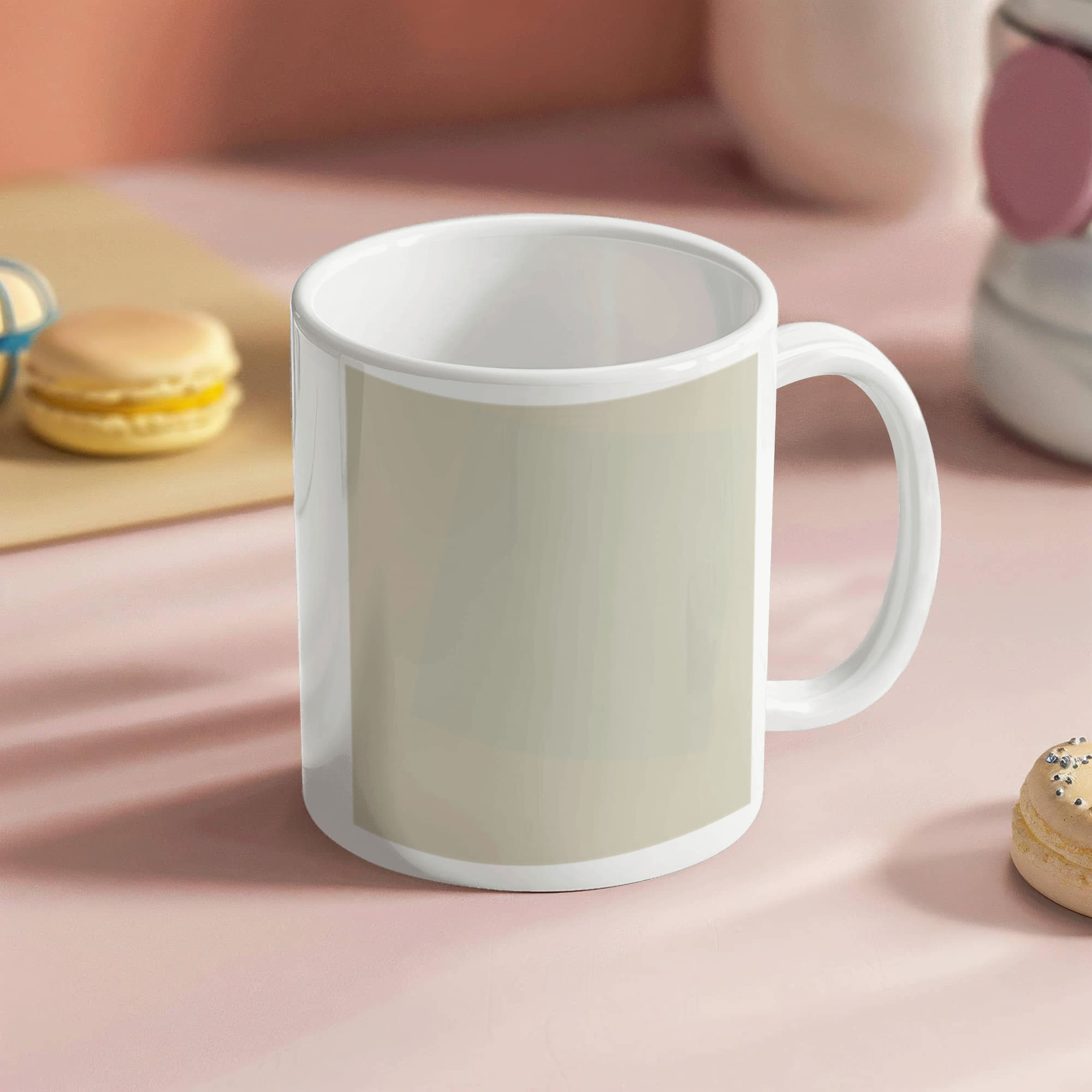 Suprematist Composition: White on White (1918) on a white mug