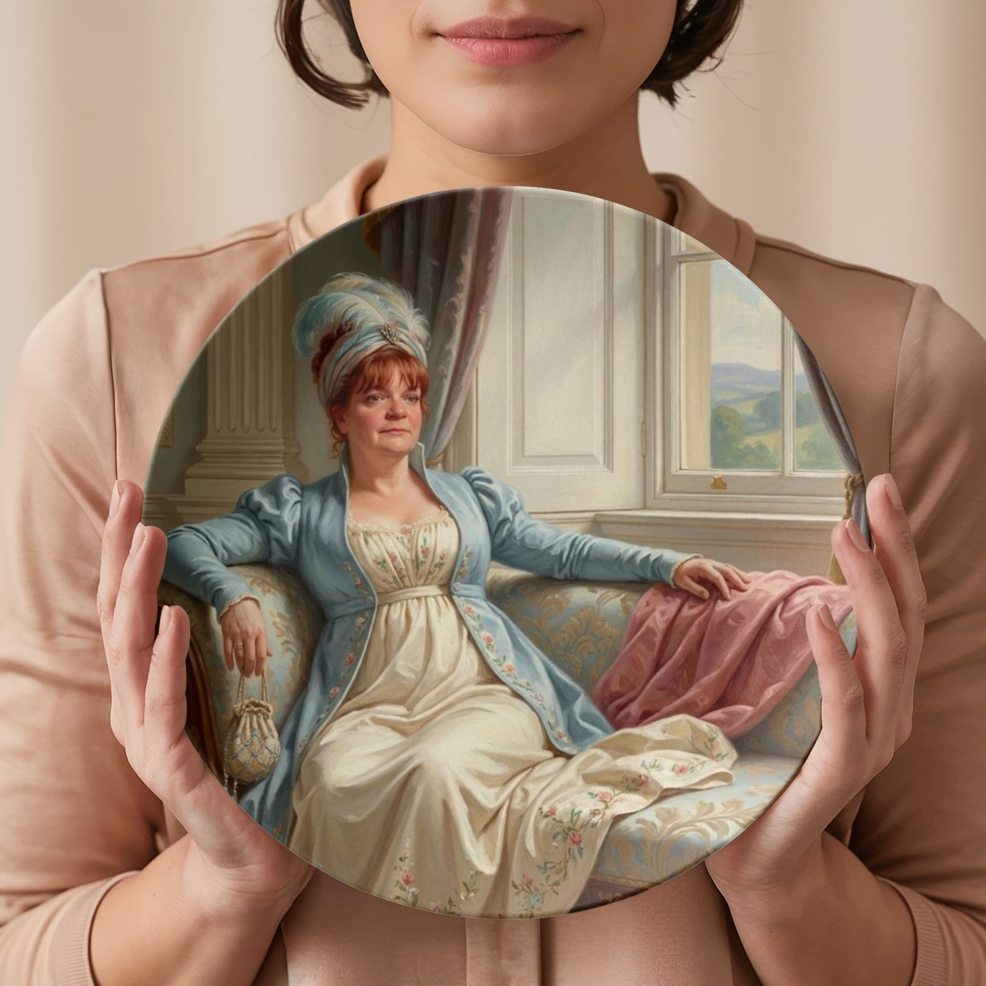 Regency Era Portrait in Ladies' Attire - 10” Plate
