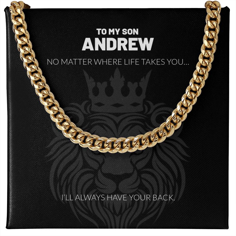 Personalized Graduation Necklace for Son – Cuban Link Gift