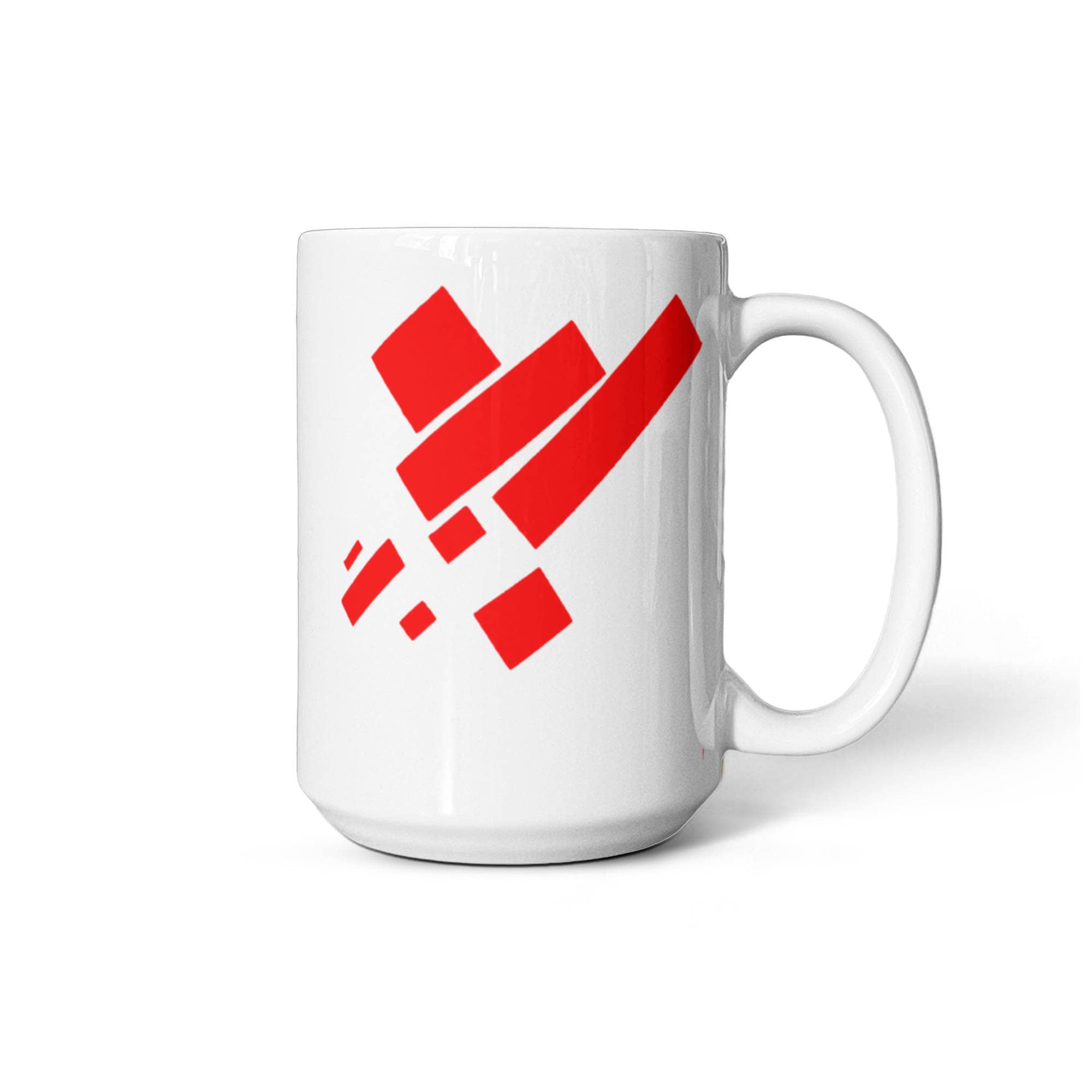 Suprematist Painting: Eight Red Rectangles (1915) on a white mug