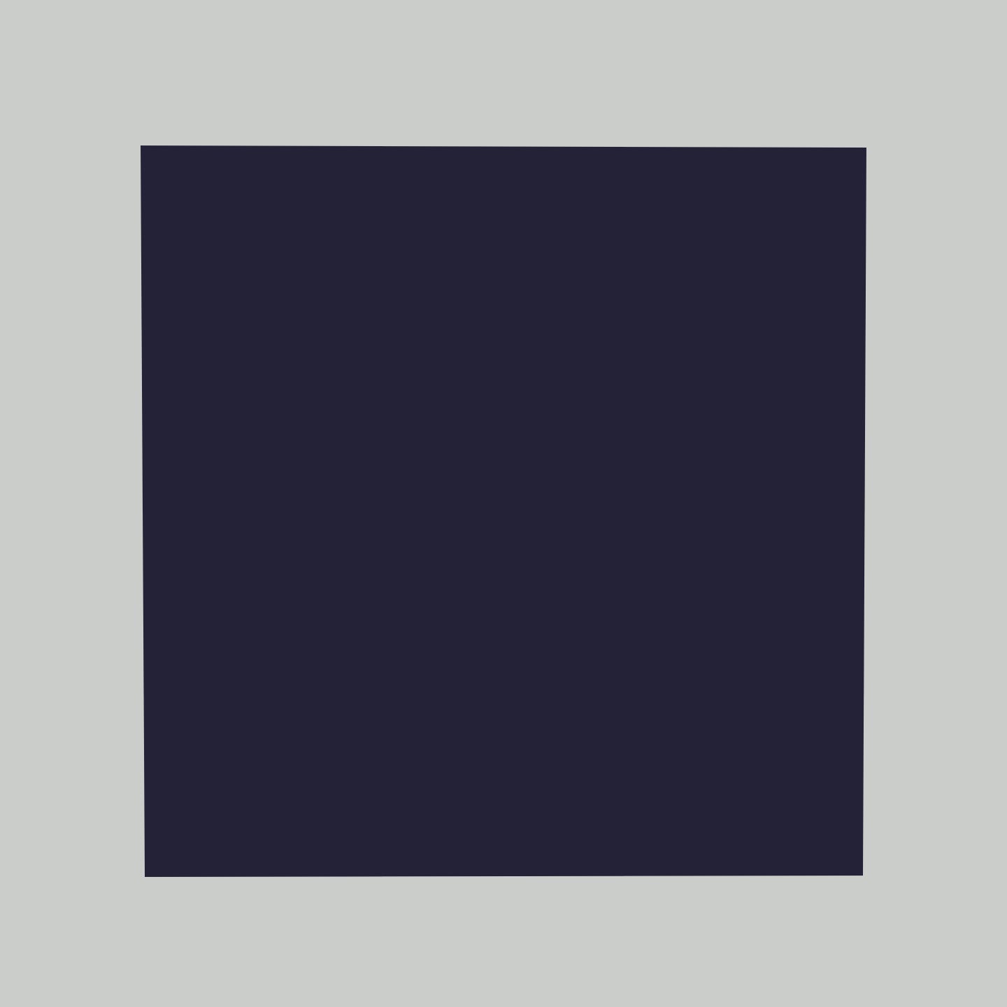 Black Suprematic Square (1915) on a white mug