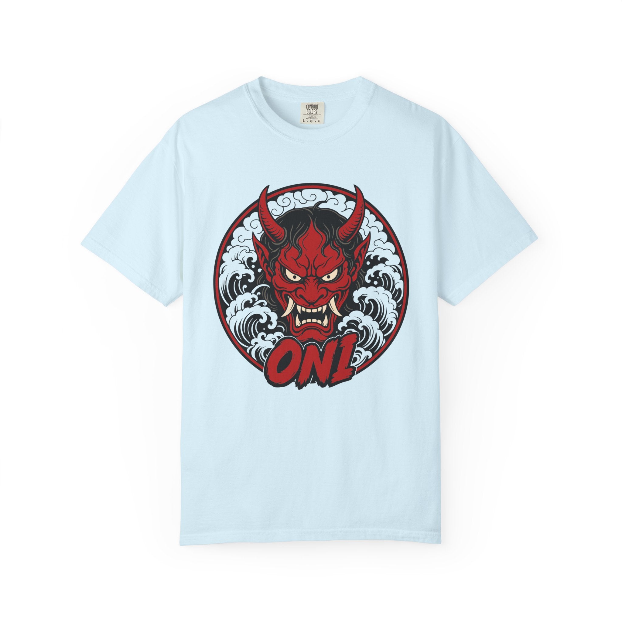 ONI — Hannya Demon Tee | 2026 | Japanese Devil Mask Retro Art | Comfort Colors 1717 Garment-Dyed T-Shirt