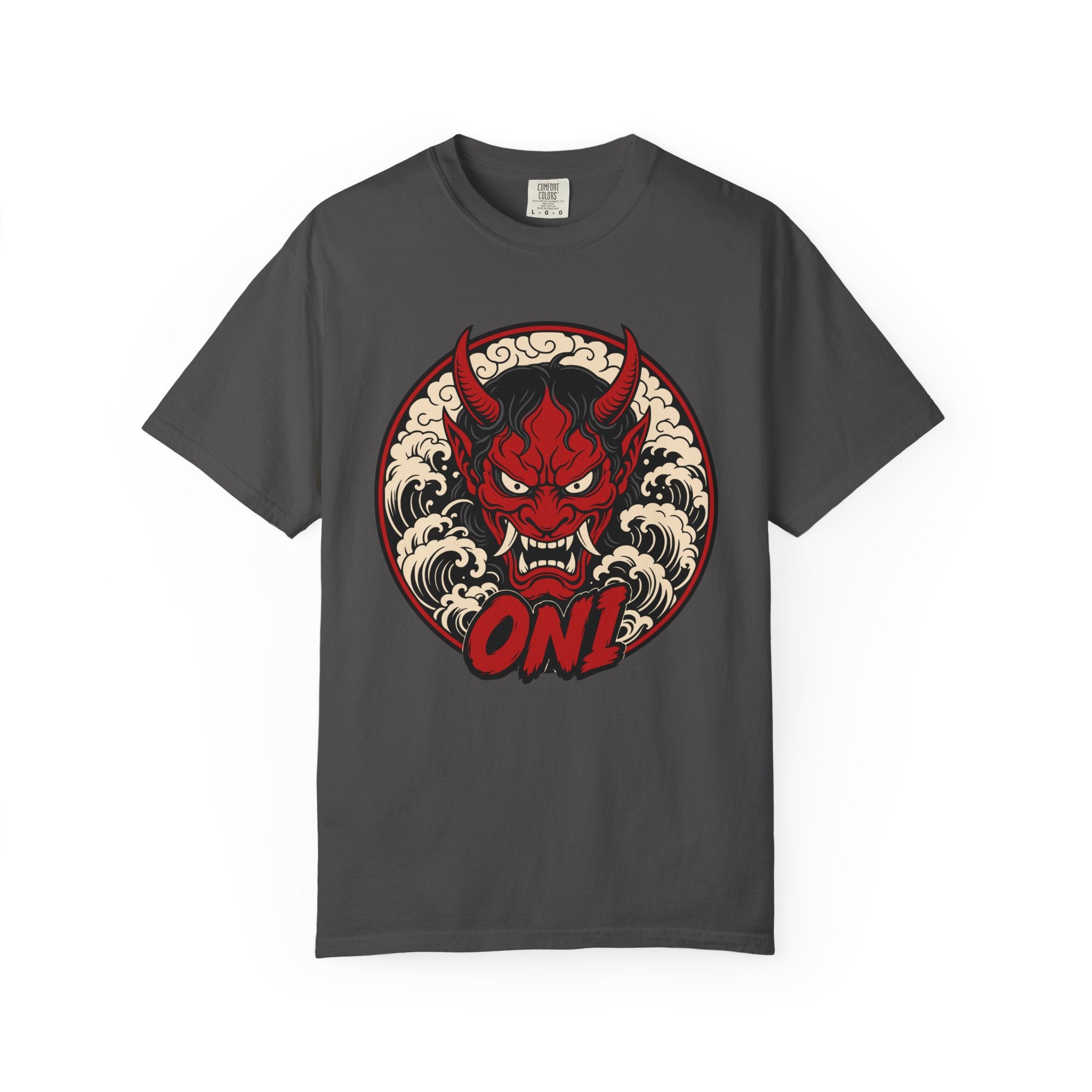 ONI — Hannya Demon Tee | 2026 | Japanese Devil Mask Retro Art | Comfort Colors 1717 Garment-Dyed T-Shirt