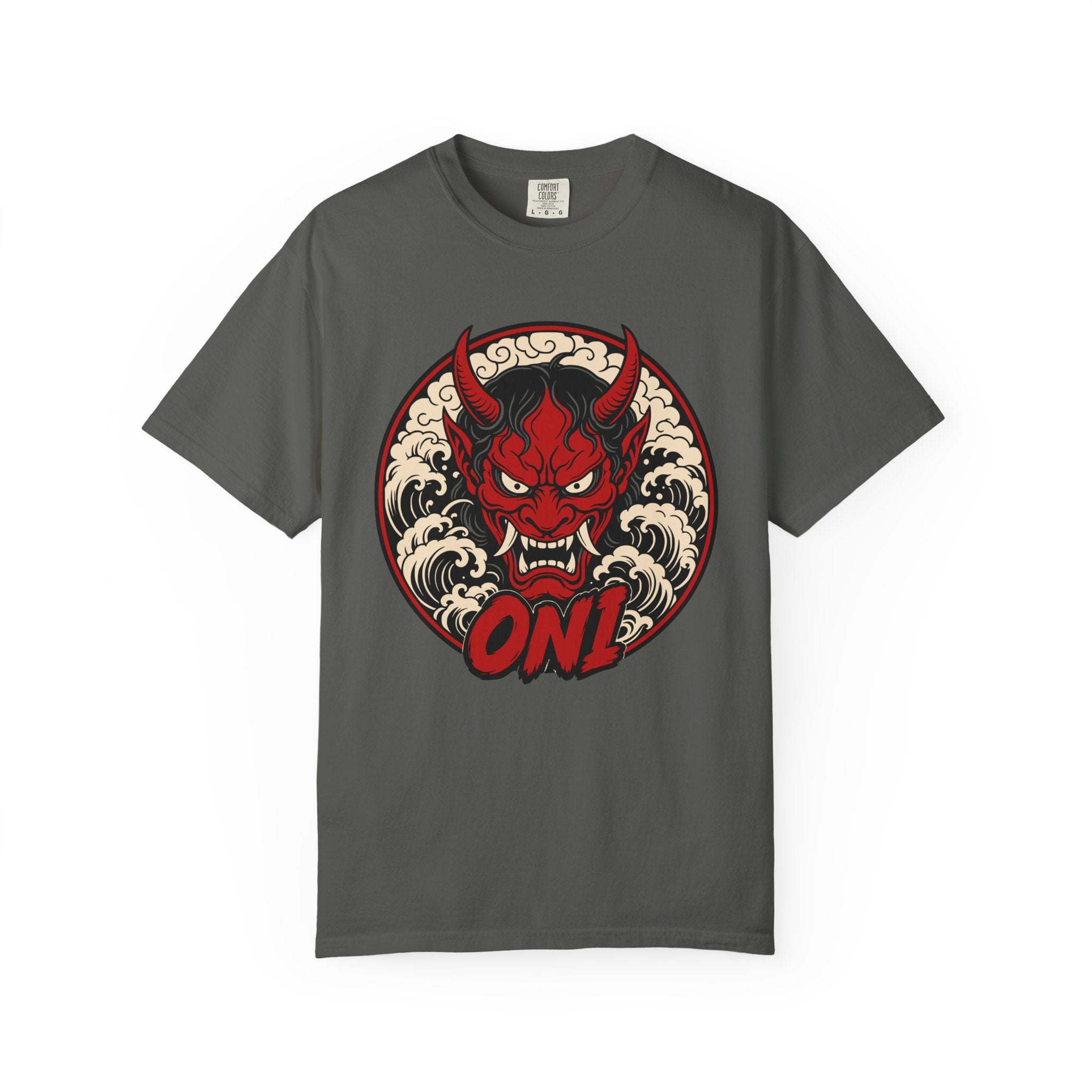 ONI — Hannya Demon Tee | 2026 | Japanese Devil Mask Retro Art | Comfort Colors 1717 Garment-Dyed T-Shirt