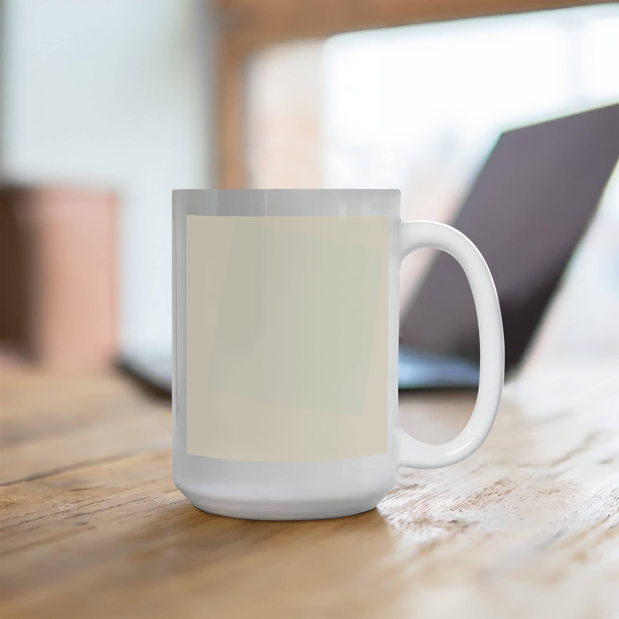 Suprematist Composition: White on White (1918) on a white mug