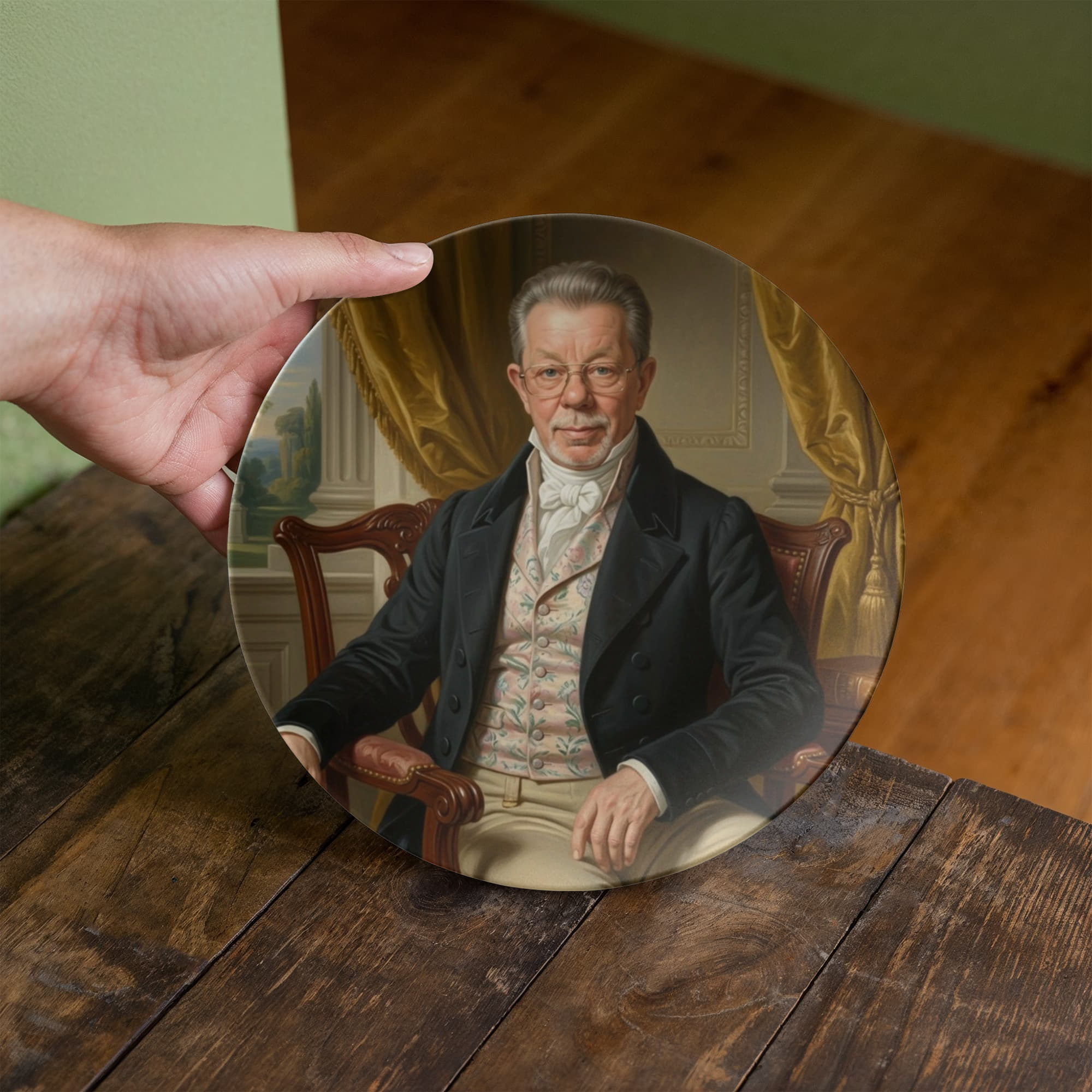 Regency Era Portrait in Gentlemen's Attire - 10” Plate