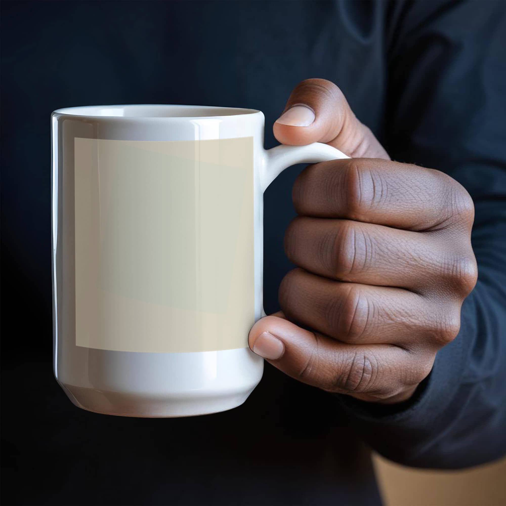 Suprematist Composition: White on White (1918) on a white mug