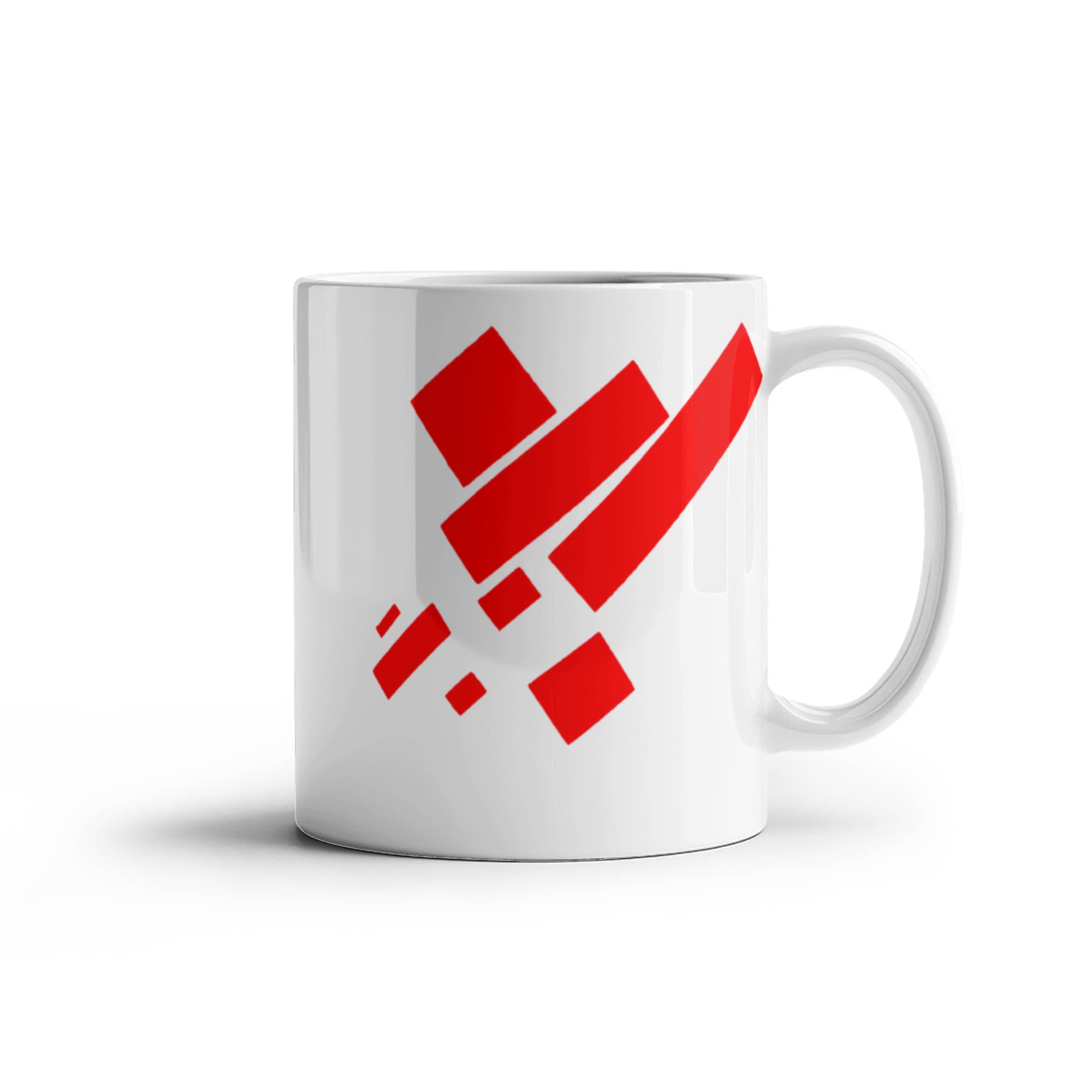 Suprematist Painting: Eight Red Rectangles (1915) on a white mug
