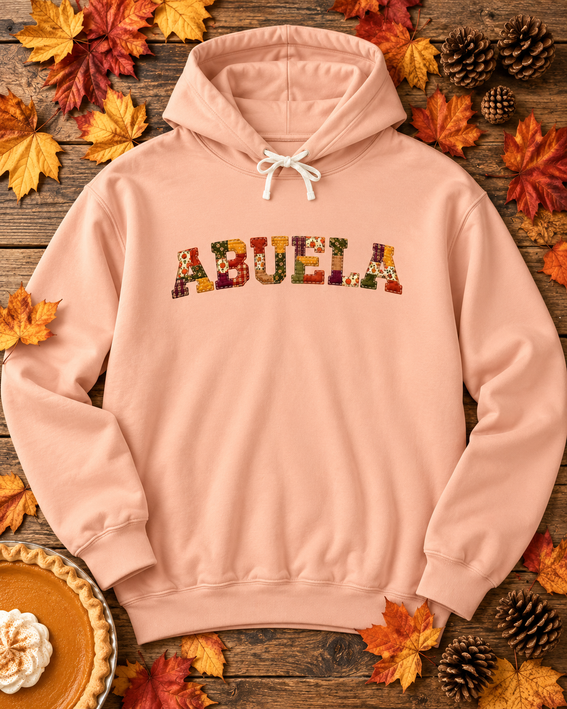 Personalized Abuela Hoodie | Oma, Nonna, Yaya & More | Patchwork Sweatshirt
