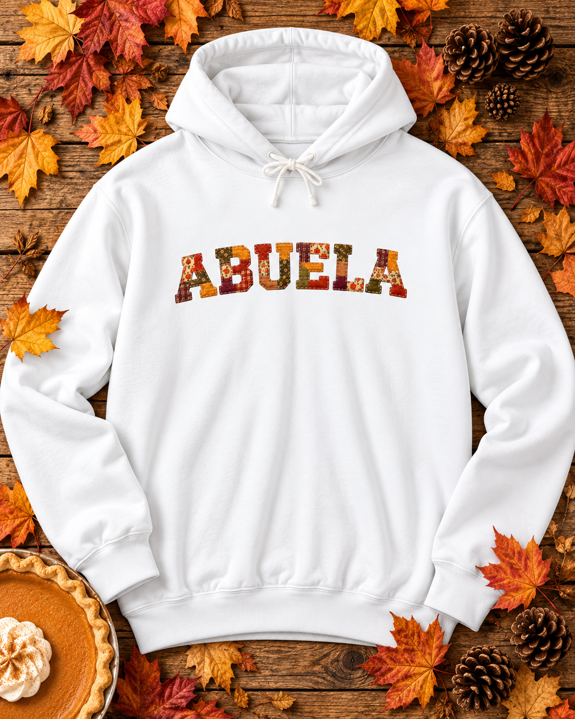 Personalized Abuela Hoodie | Oma, Nonna, Yaya & More | Patchwork Sweatshirt