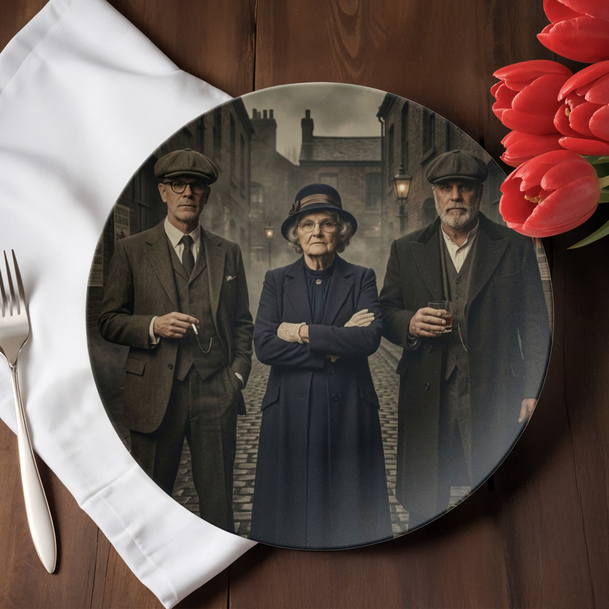 The Family Syndicate Plate™ – Custom Vintage Gangster Portrait (10”)