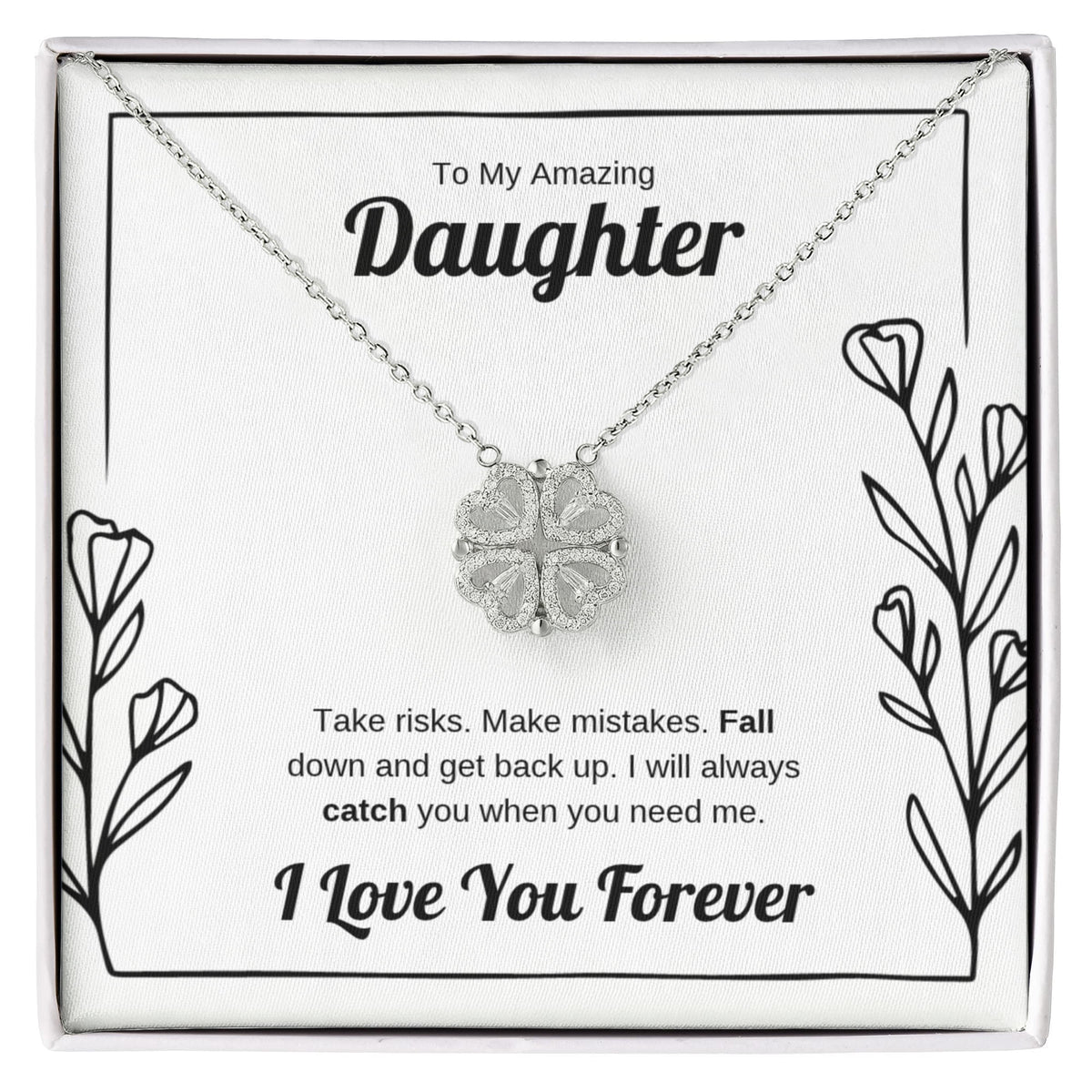 I Will Catch You | Magnetic Hearts Necklace for Daughter