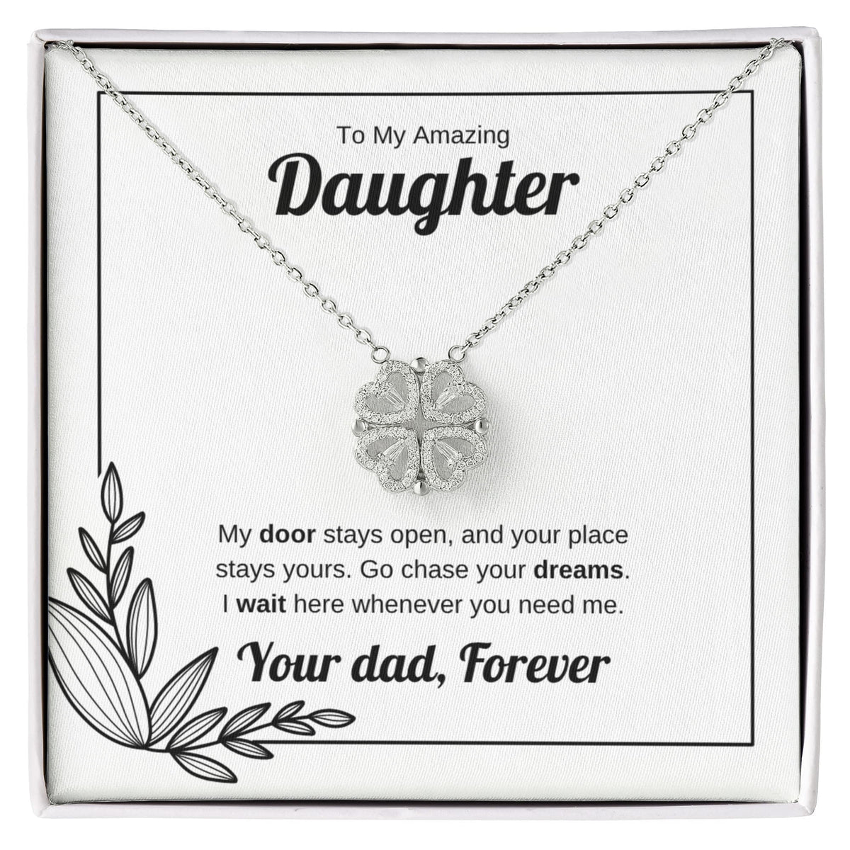 My Door Stays Open | Magnetic Hearts Necklace for Daughter
