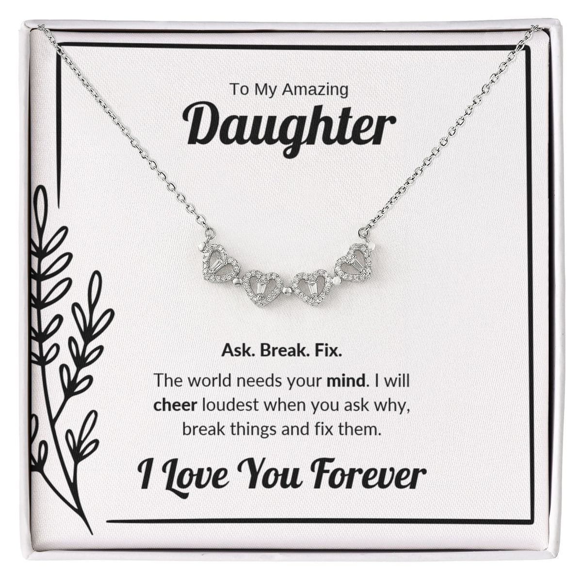 Ask Break Fix | Magnetic Hearts Necklace for Daughter