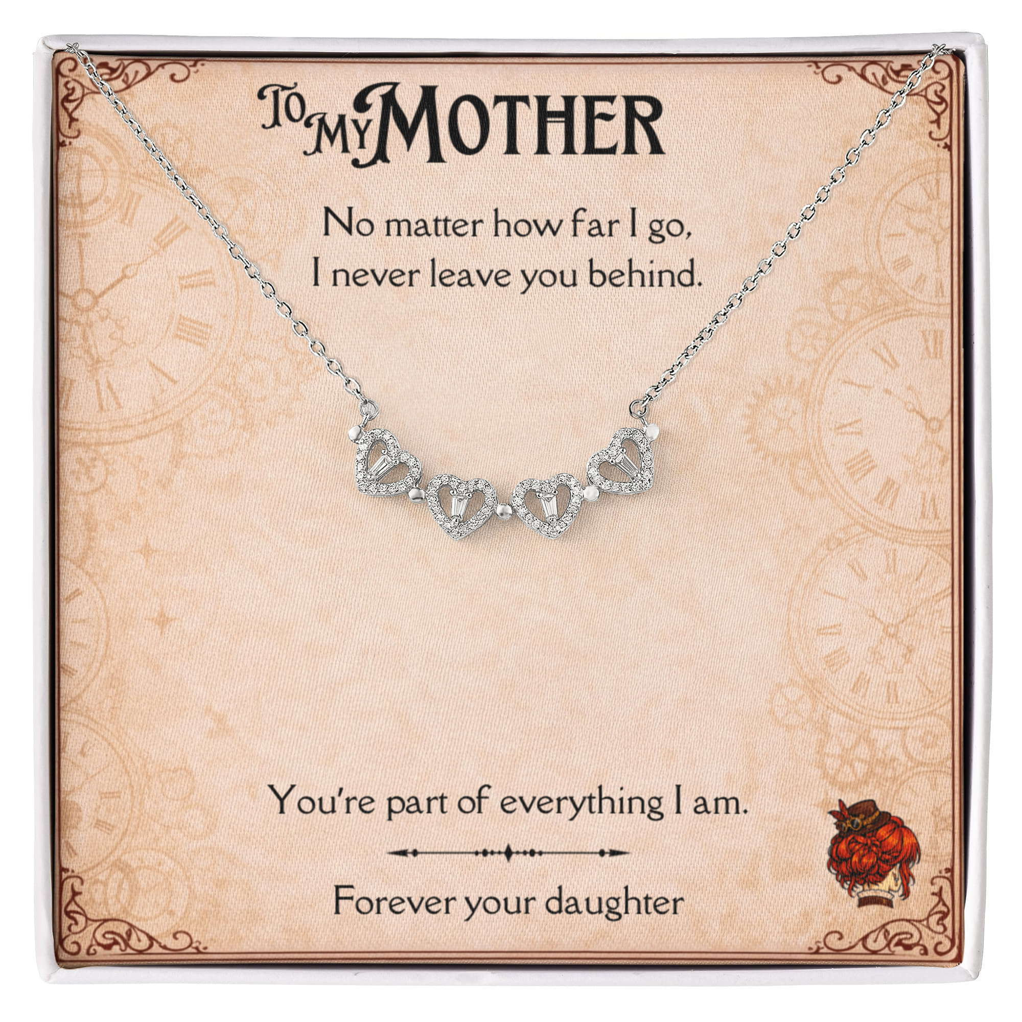 No matter how far I go, I never leave you behind. — The Magnetic Hearts Necklace