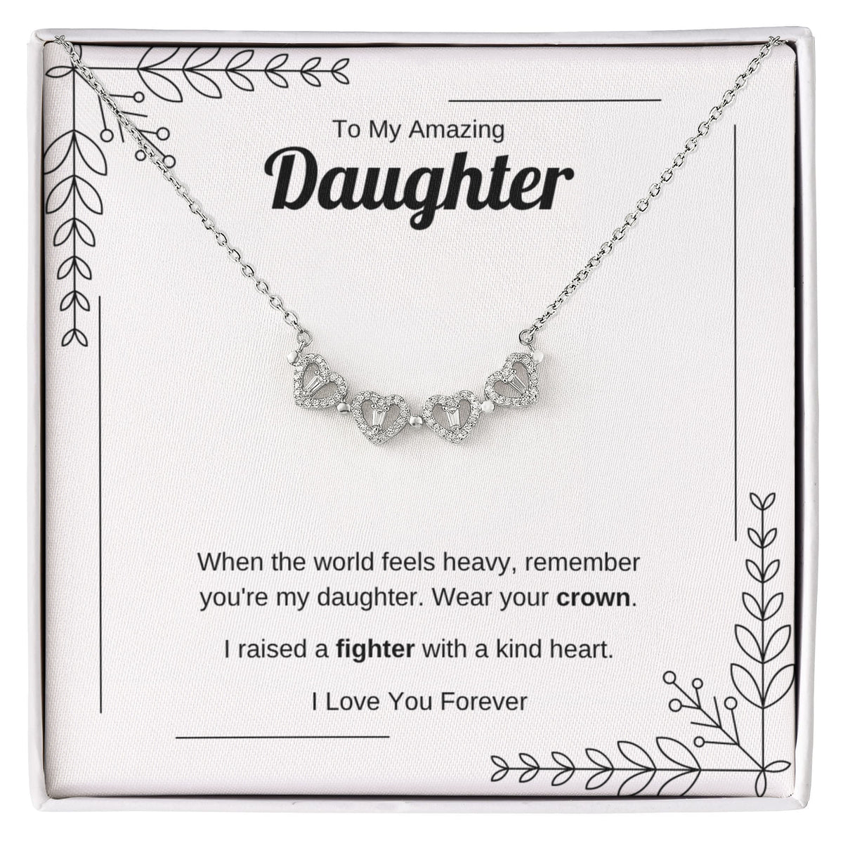 Wear Your Crown | Magnetic Hearts Necklace for Daughter